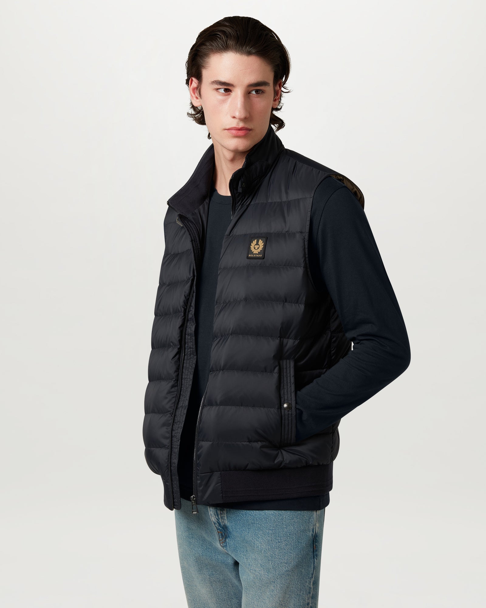 BELSTAFF LANGARM-T-SHIRT - Dunkles Tintenblau