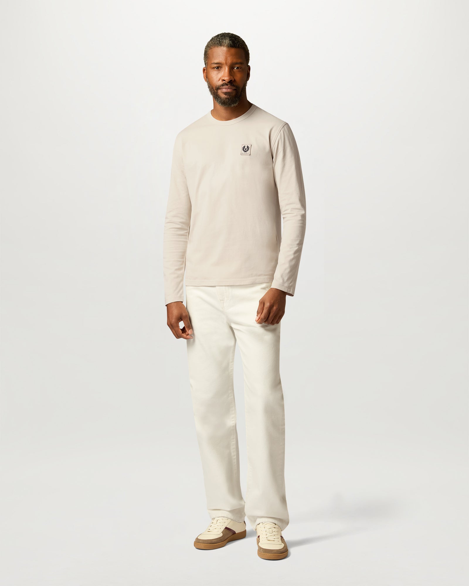 CAMISETA DE MANGA LARGA BELSTAFF - Piedra pálida