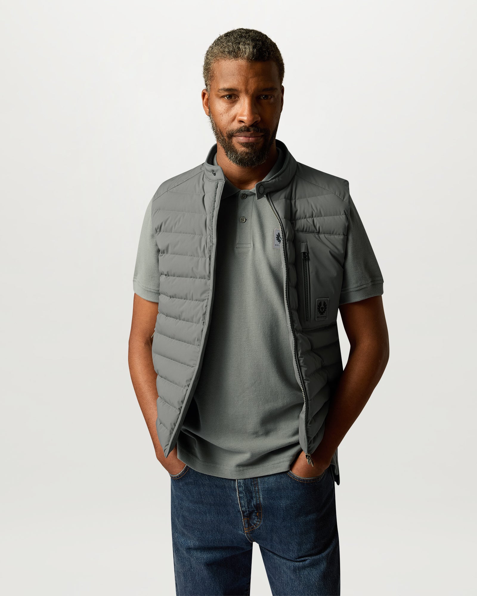 BELSTAFF POLO - Atlantic Grey