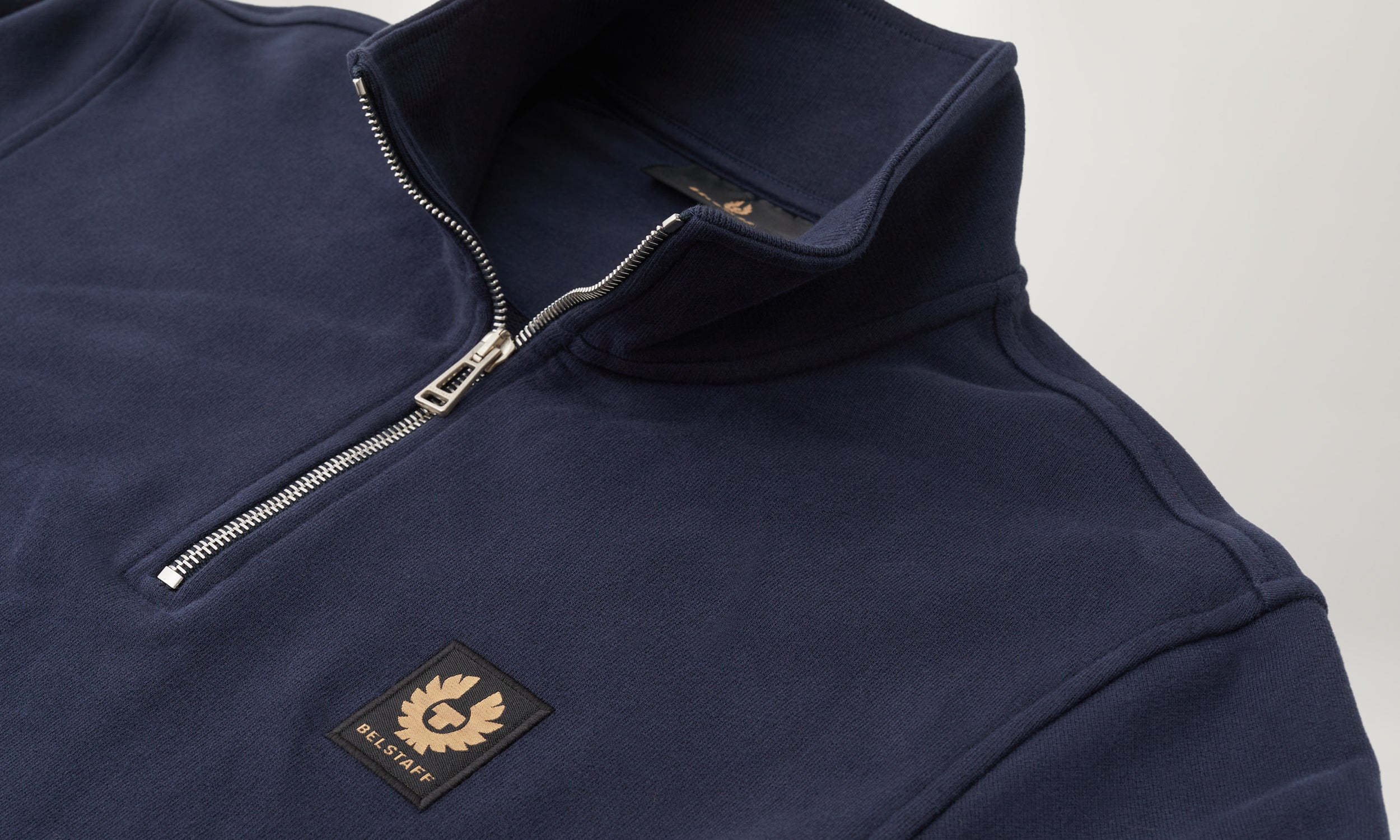 BELSTAFF QUARTER ZIP SWEATSHIRT - Dark Ink