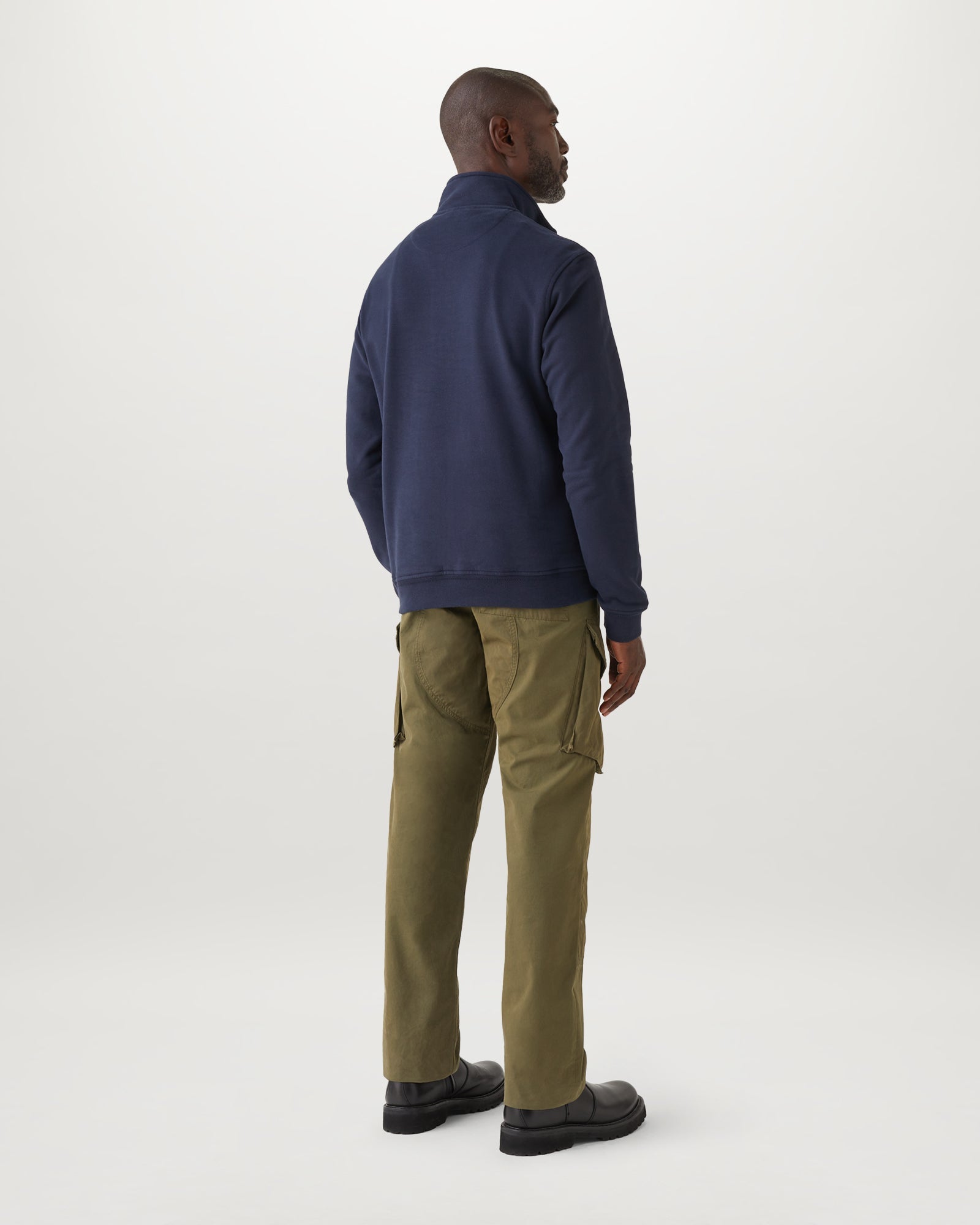 BELSTAFF QUARTER ZIP SWEATSHIRT - Dark Ink