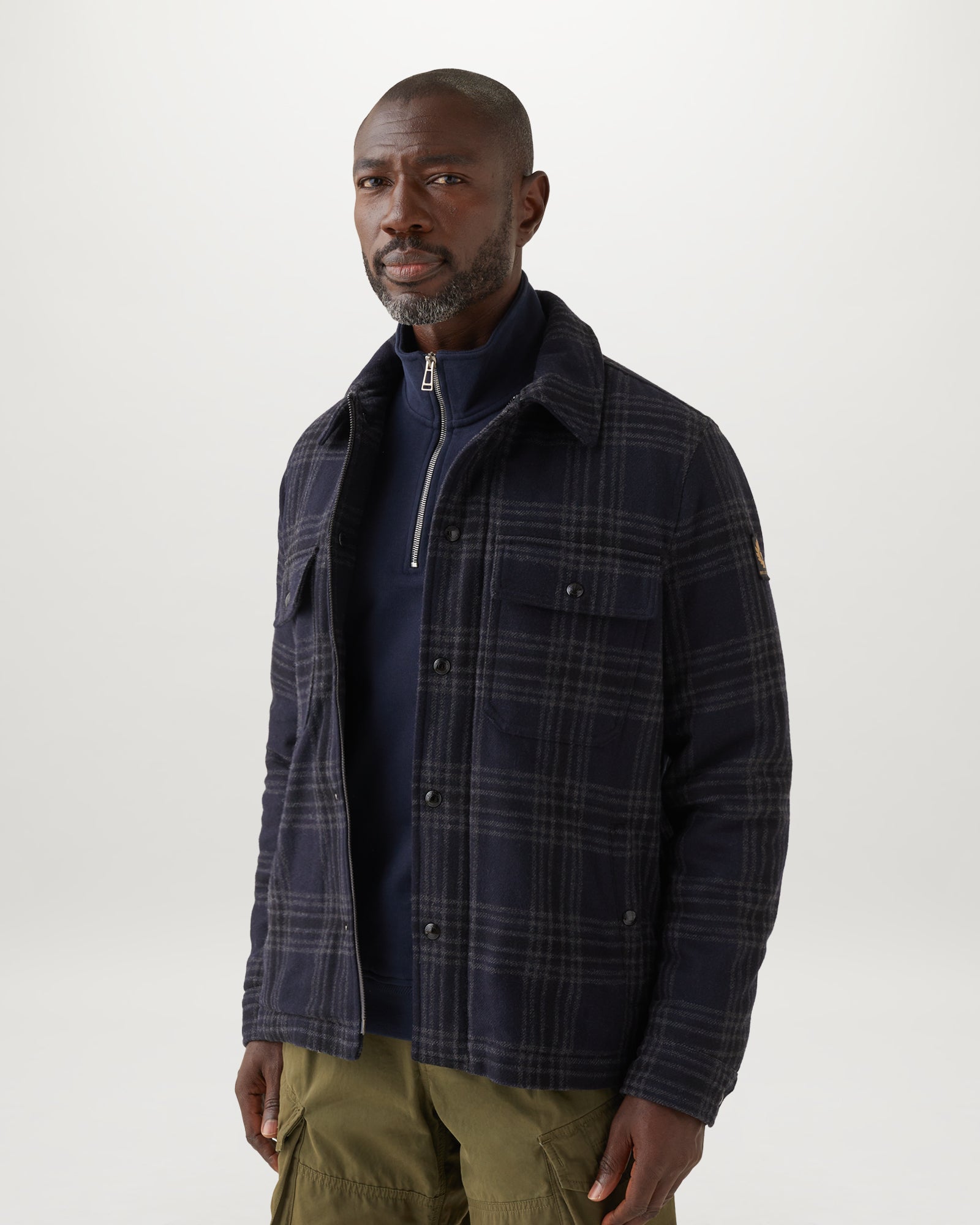 BELSTAFF QUARTER ZIP SWEATSHIRT - Dark Ink