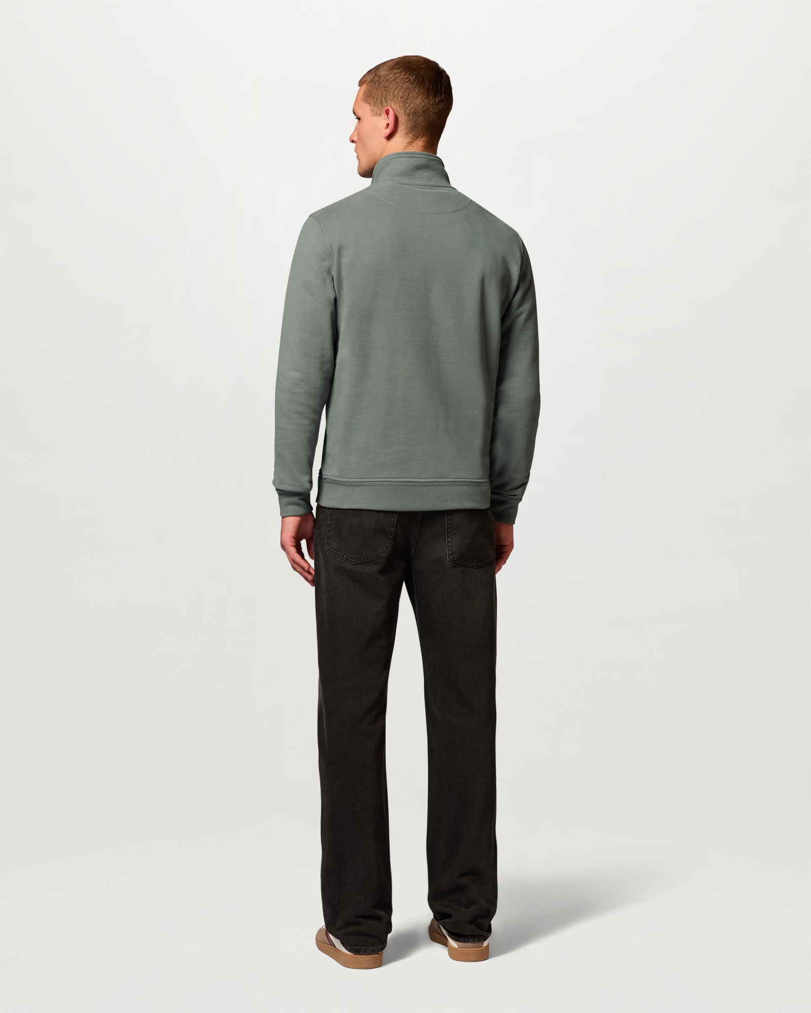 BELSTAFF QUARTER ZIP SWEATSHIRT - Atlantic Grey