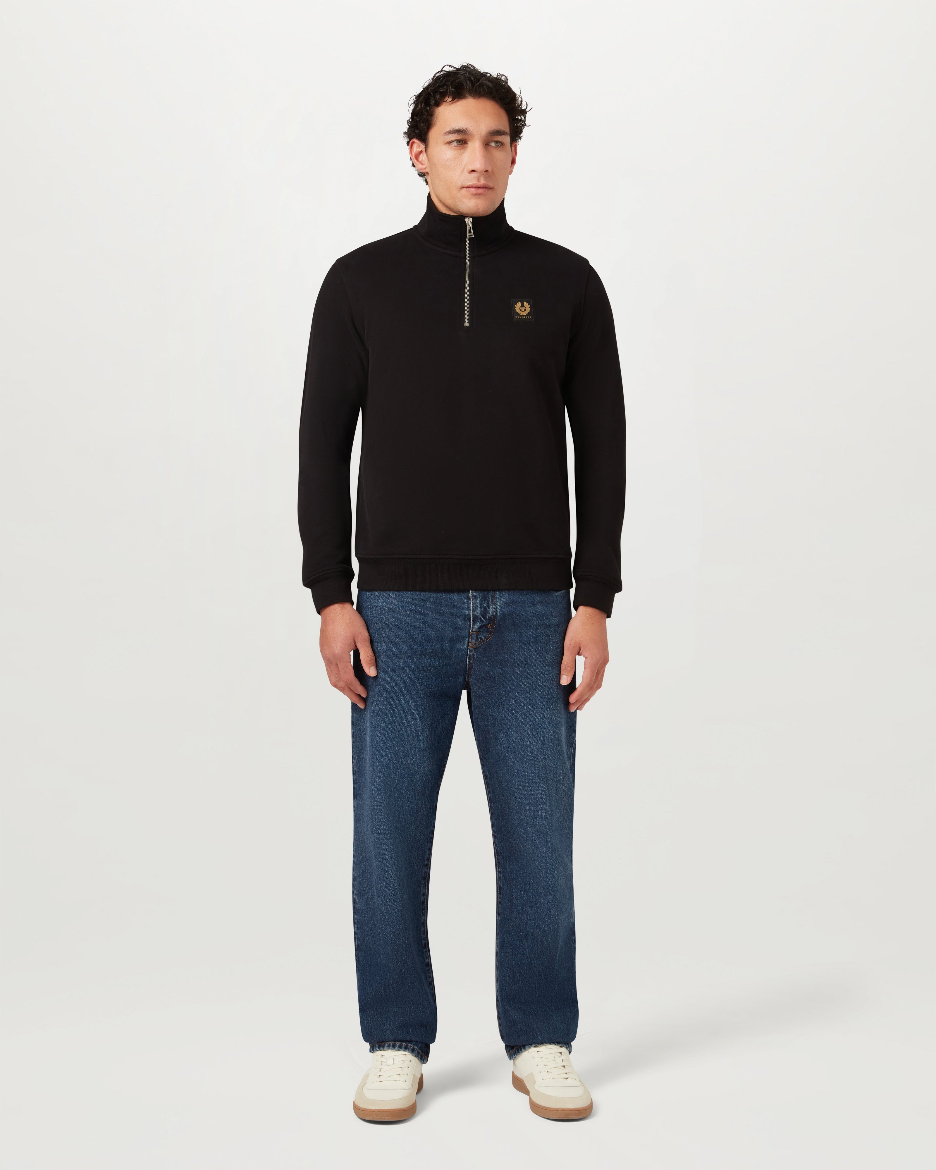 FELPA CON CERNIERA A UN QUARTO BELSTAFF - Nero