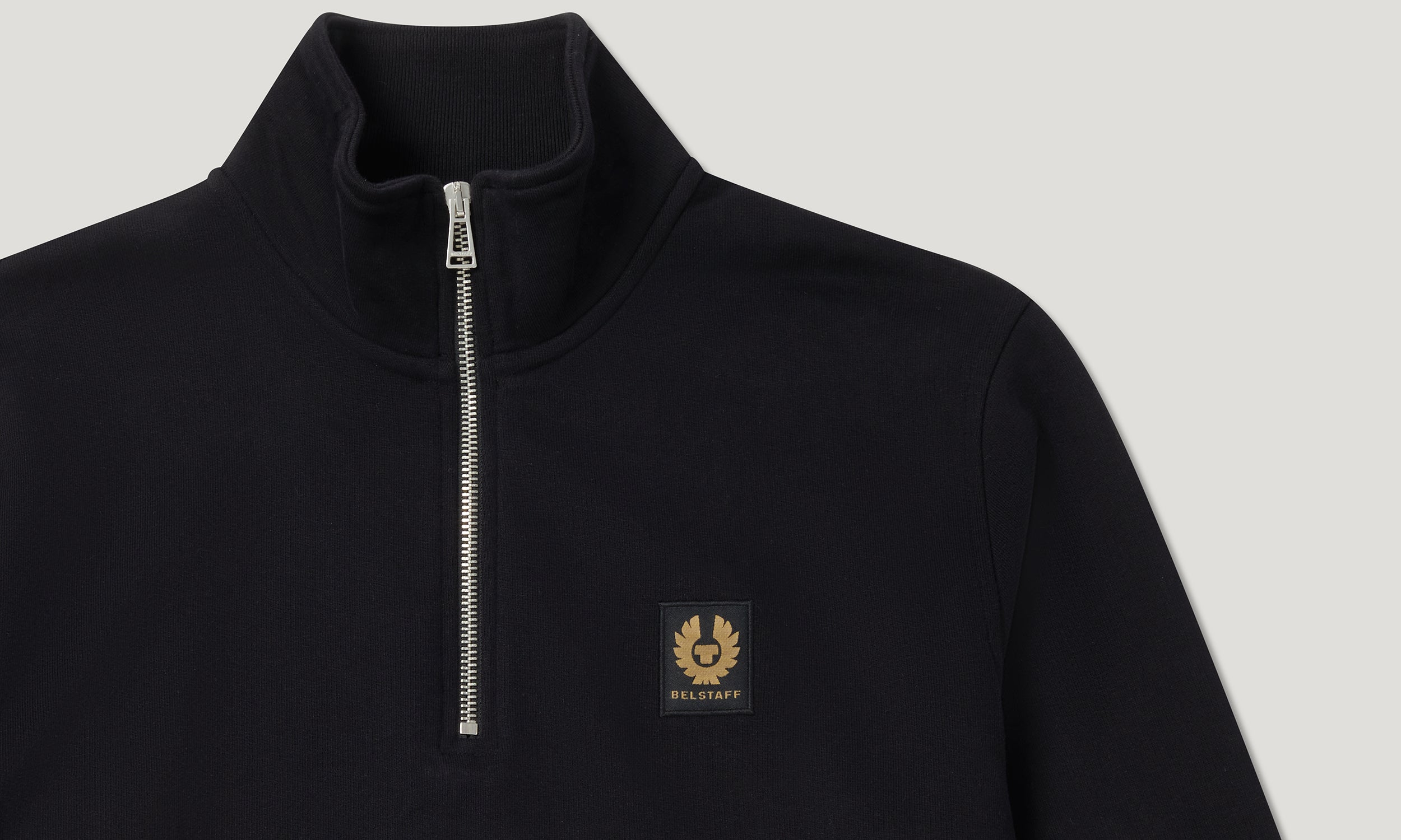 FELPA CON CERNIERA A UN QUARTO BELSTAFF - Nero