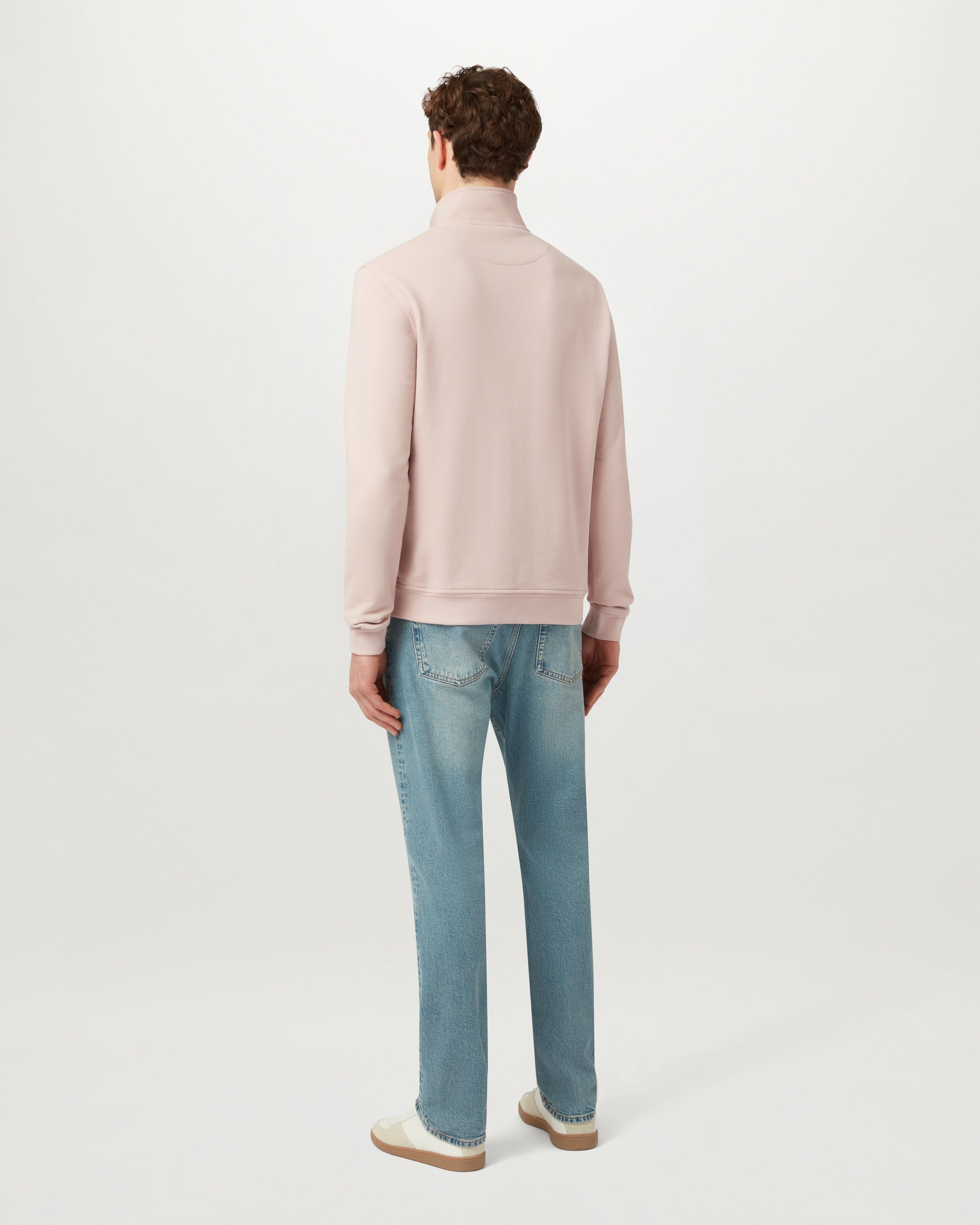 BELSTAFF QUARTER ZIP SWEATSHIRT - Dusk Pink