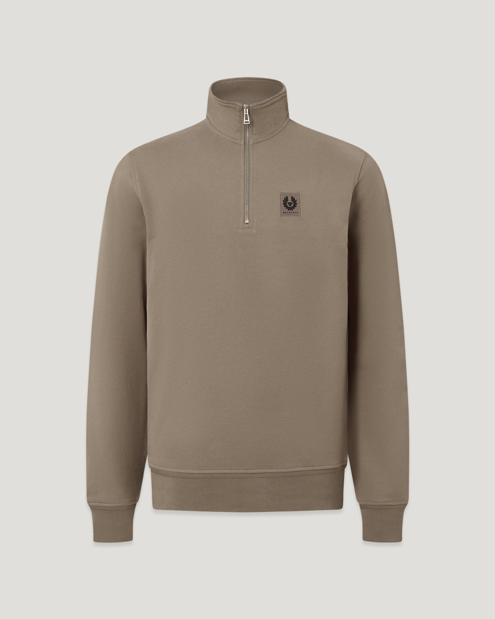 BELSTAFF QUARTER ZIP SWEATSHIRT - Dusty Taupe