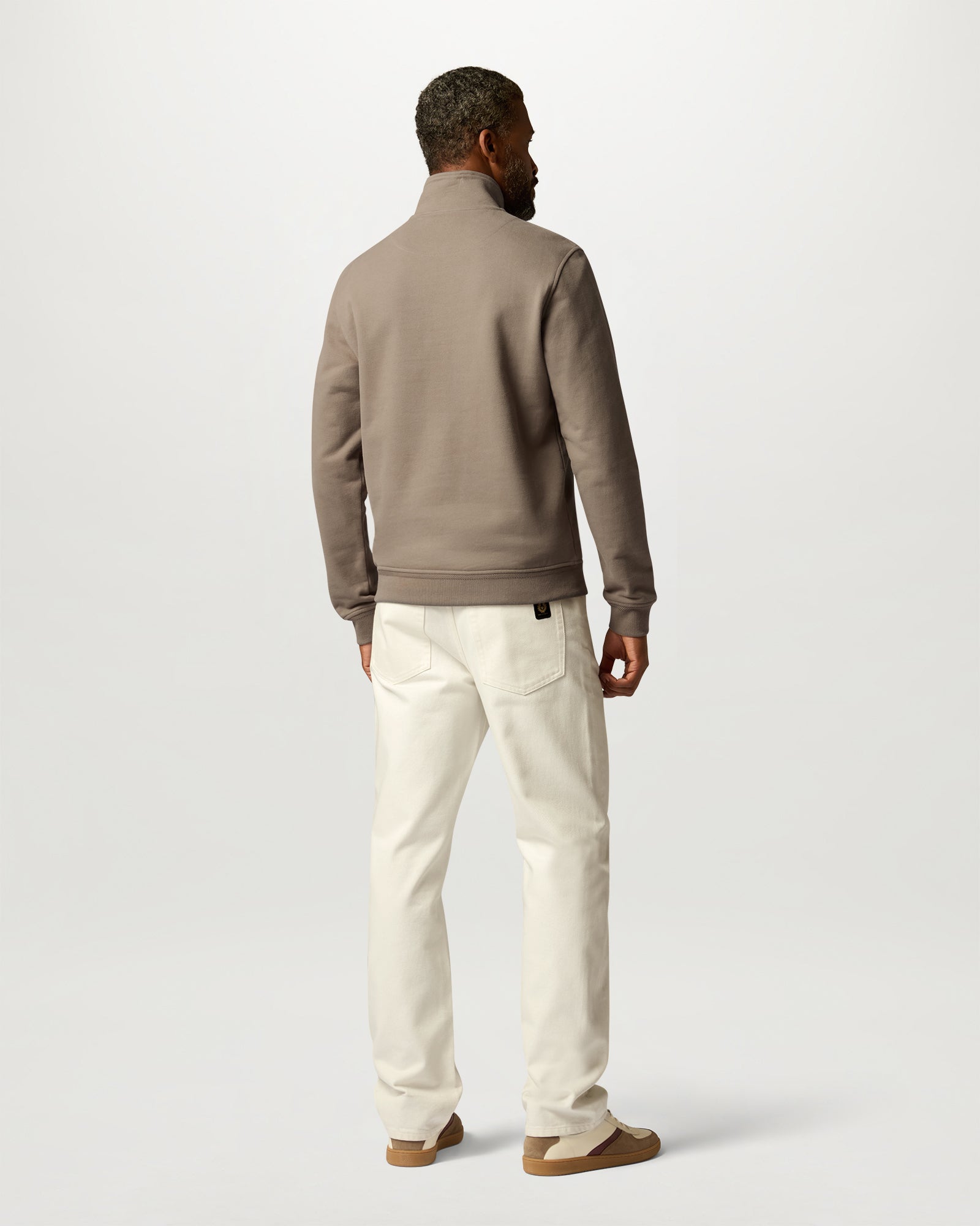 BELSTAFF QUARTER ZIP SWEATSHIRT - Dusty Taupe