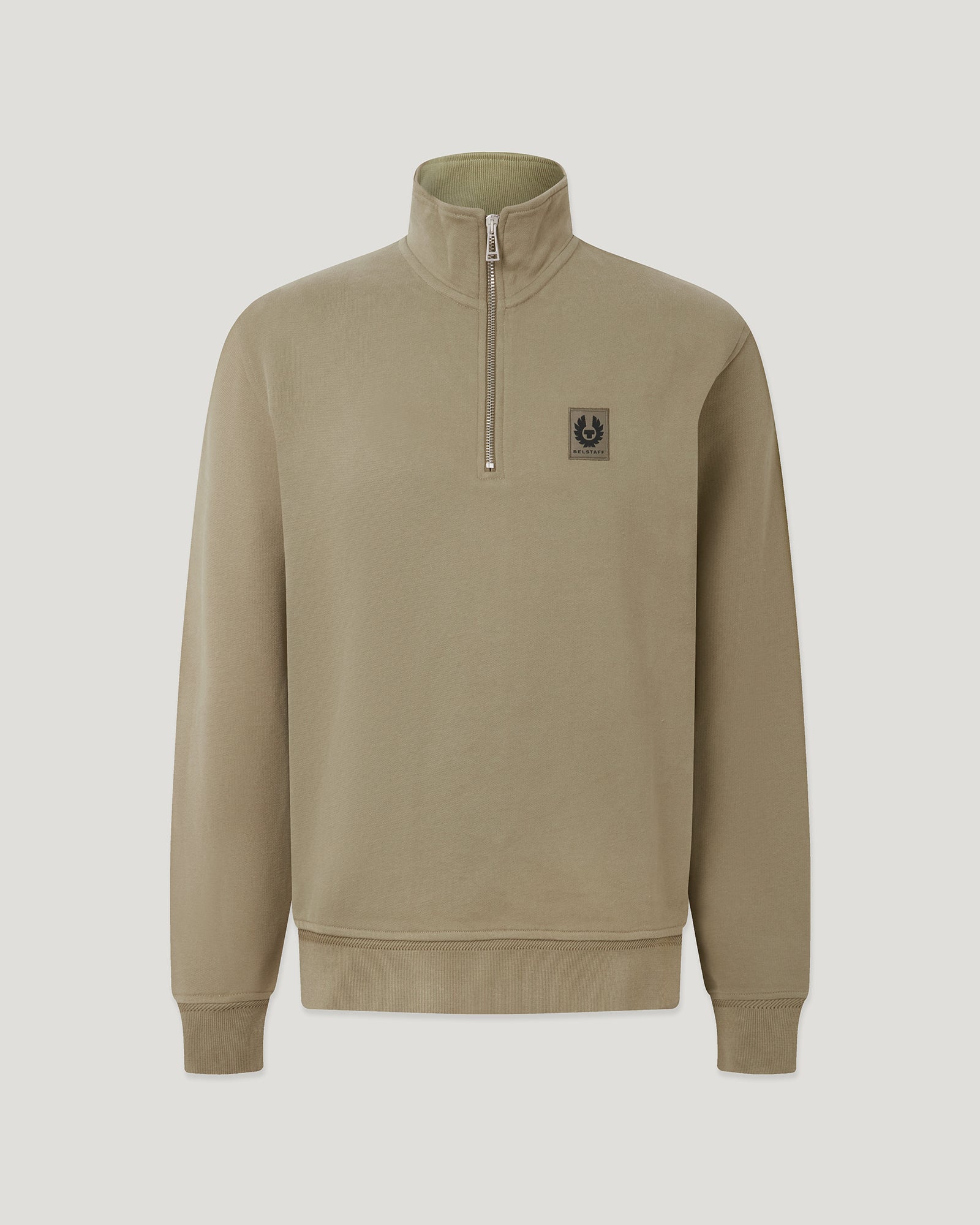 BELSTAFF QUARTER ZIP SWEATSHIRT - Fatigue Green