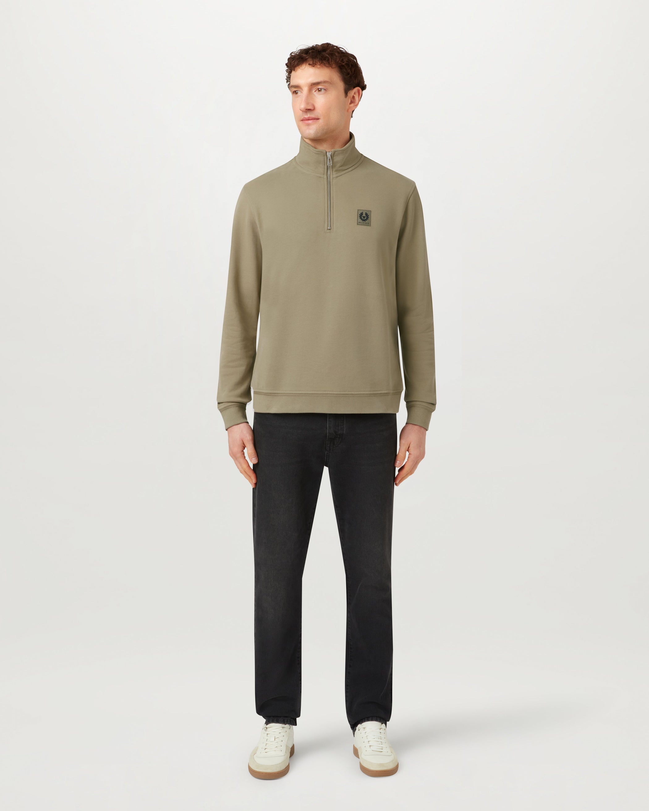 BELSTAFF QUARTER ZIP SWEATSHIRT