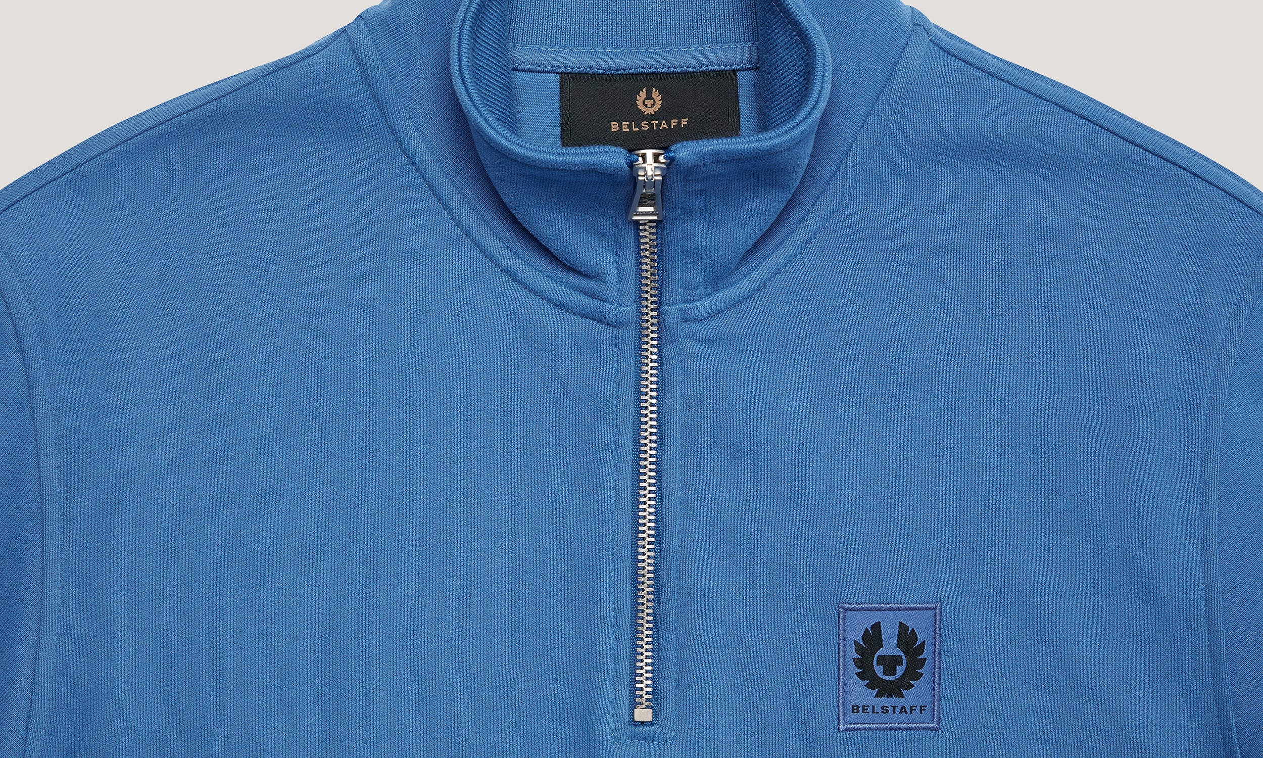 BELSTAFF QUARTER ZIP SWEATSHIRT - Marine Blue