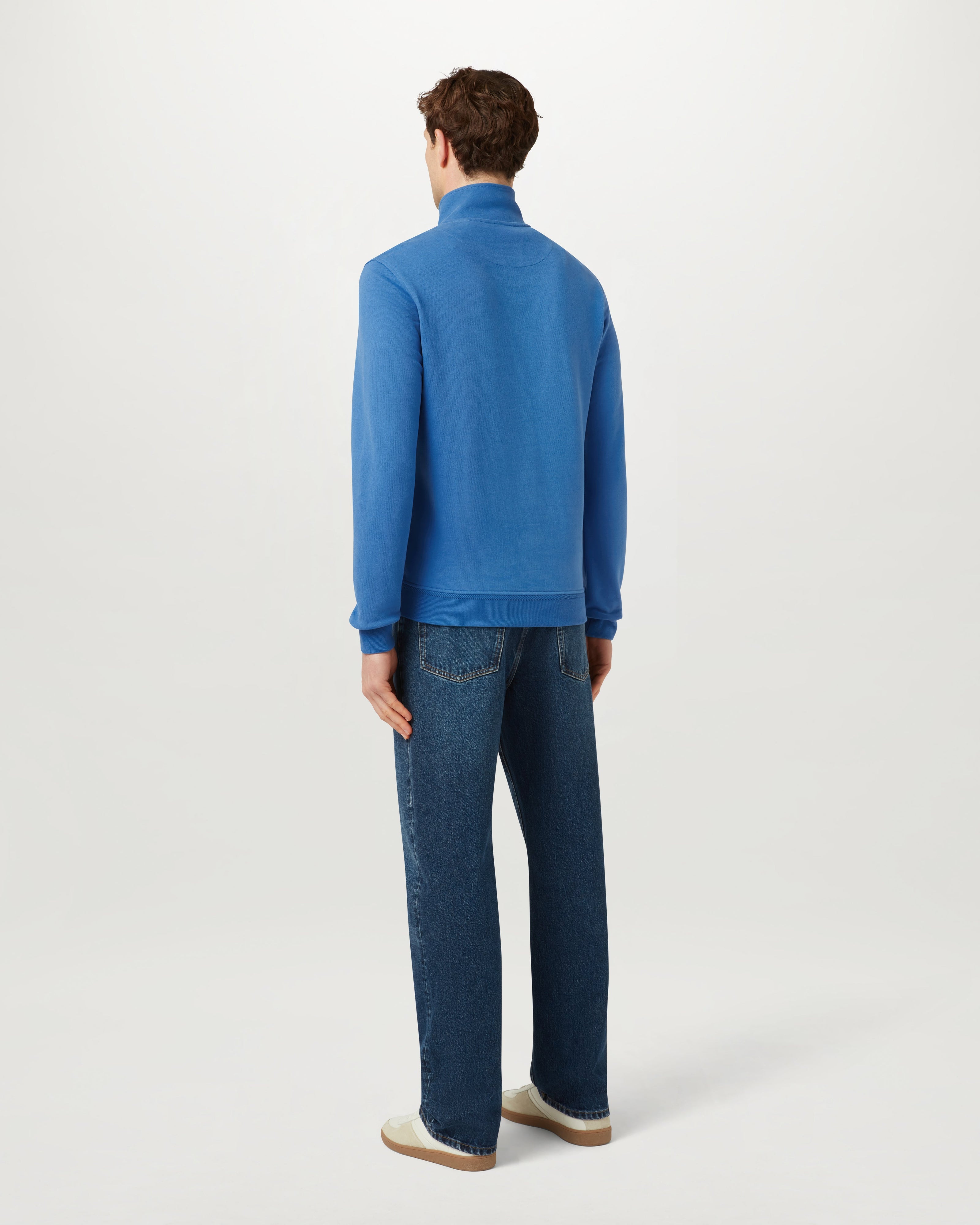 BELSTAFF QUARTER ZIP SWEATSHIRT - Marine Blue