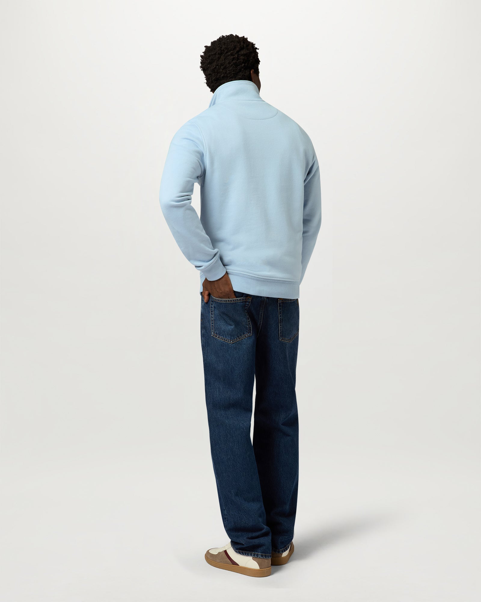 BELSTAFF QUARTER ZIP SWEATSHIRT - Mist Blue