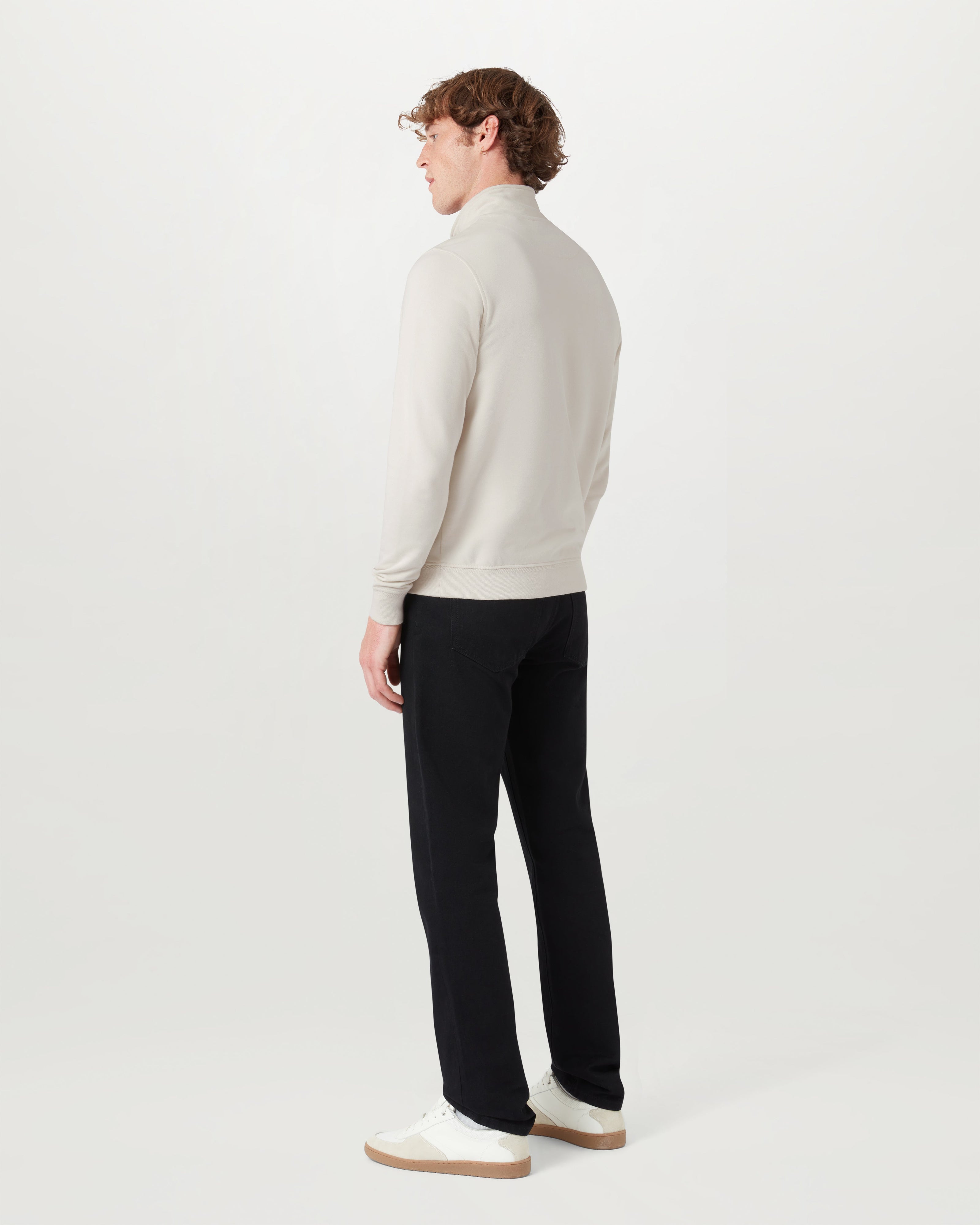 BELSTAFF QUARTER ZIP SWEATSHIRT - Silver Birch