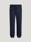 Navy Belstaff sweatpants with a drawstring waist and side pockets.