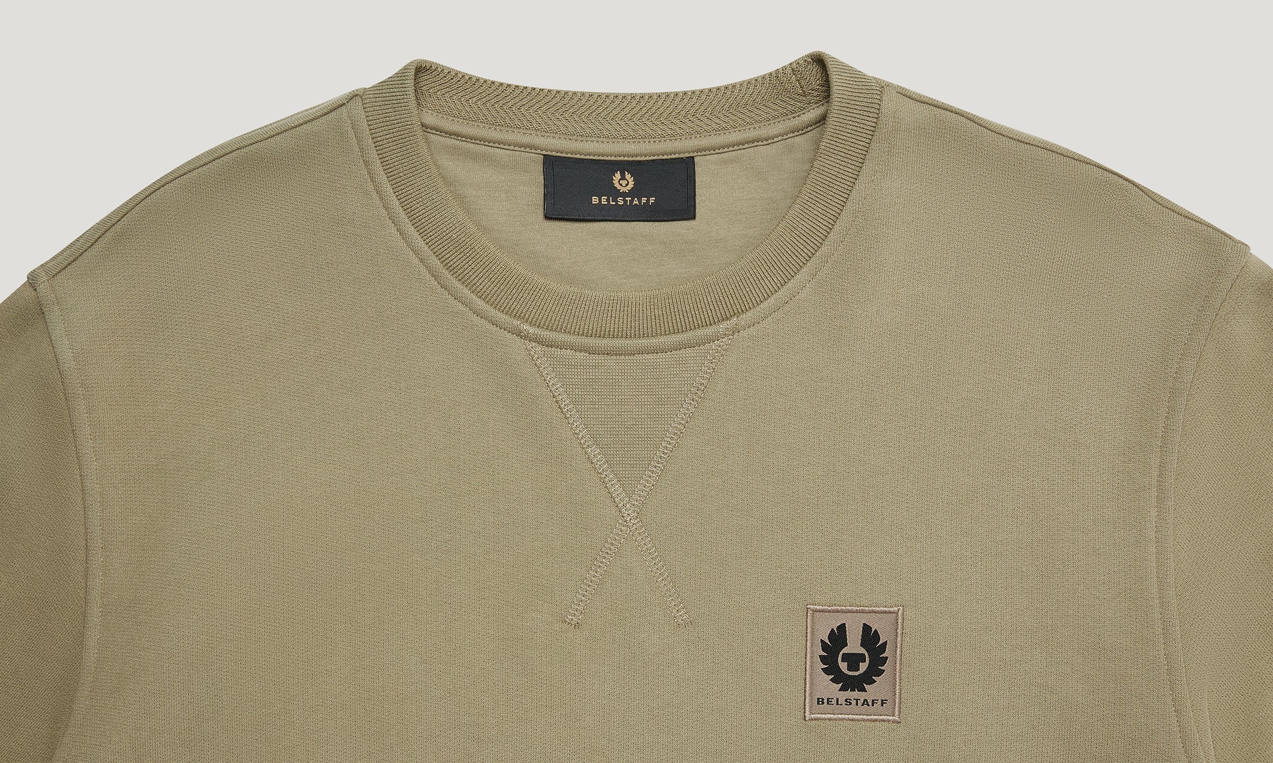 SUDADERA BELSTAFF - Verde militar