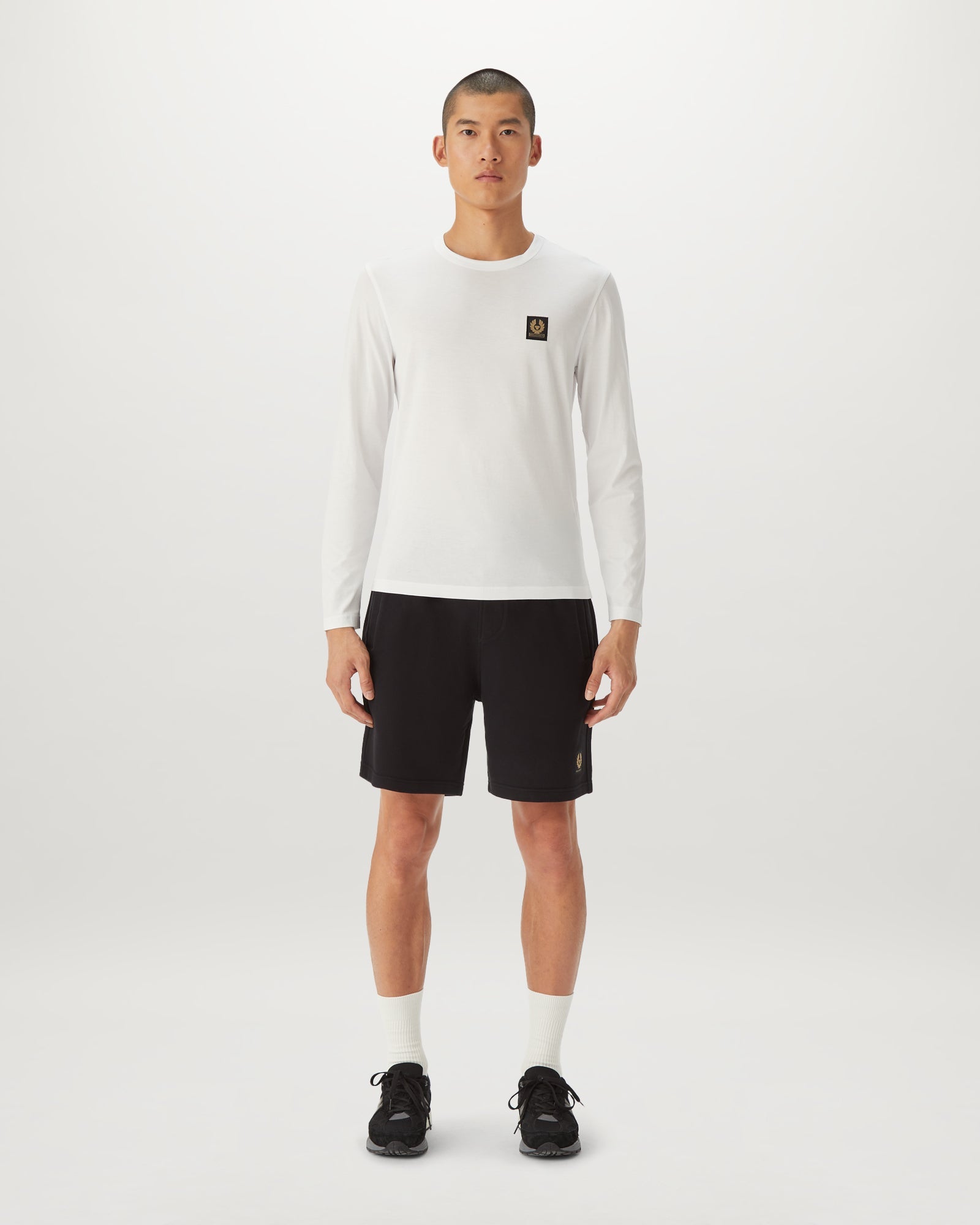 PANTALONES DE CHÁNDAL CORTOS BELSTAFF - Negro