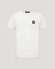 Classic white Belstaff T shirt with a small chest Phoenix badge