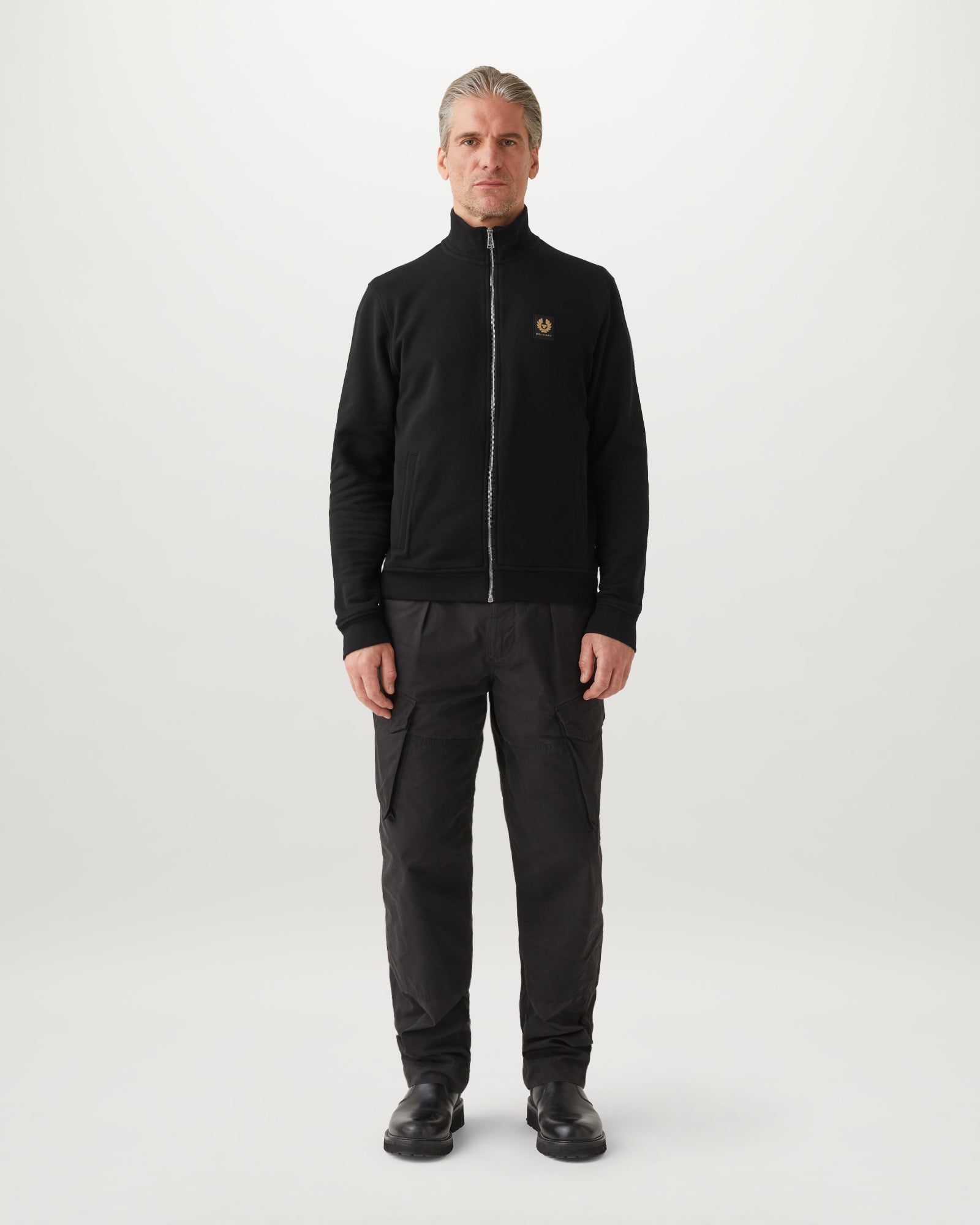 BELSTAFF SWEATSHIRT MIT DURCHGEHENDEM REIẞVERSCHLUSS - Schwarz