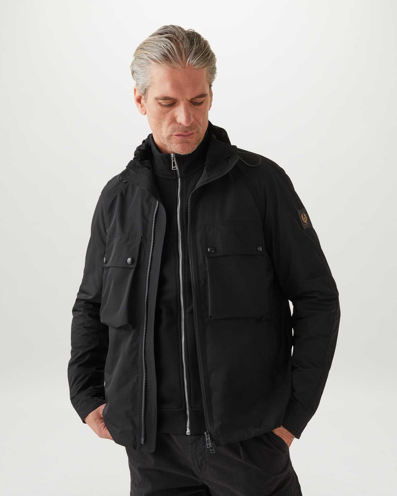 BELSTAFF SWEATSHIRT MIT DURCHGEHENDEM REIẞVERSCHLUSS - Schwarz
