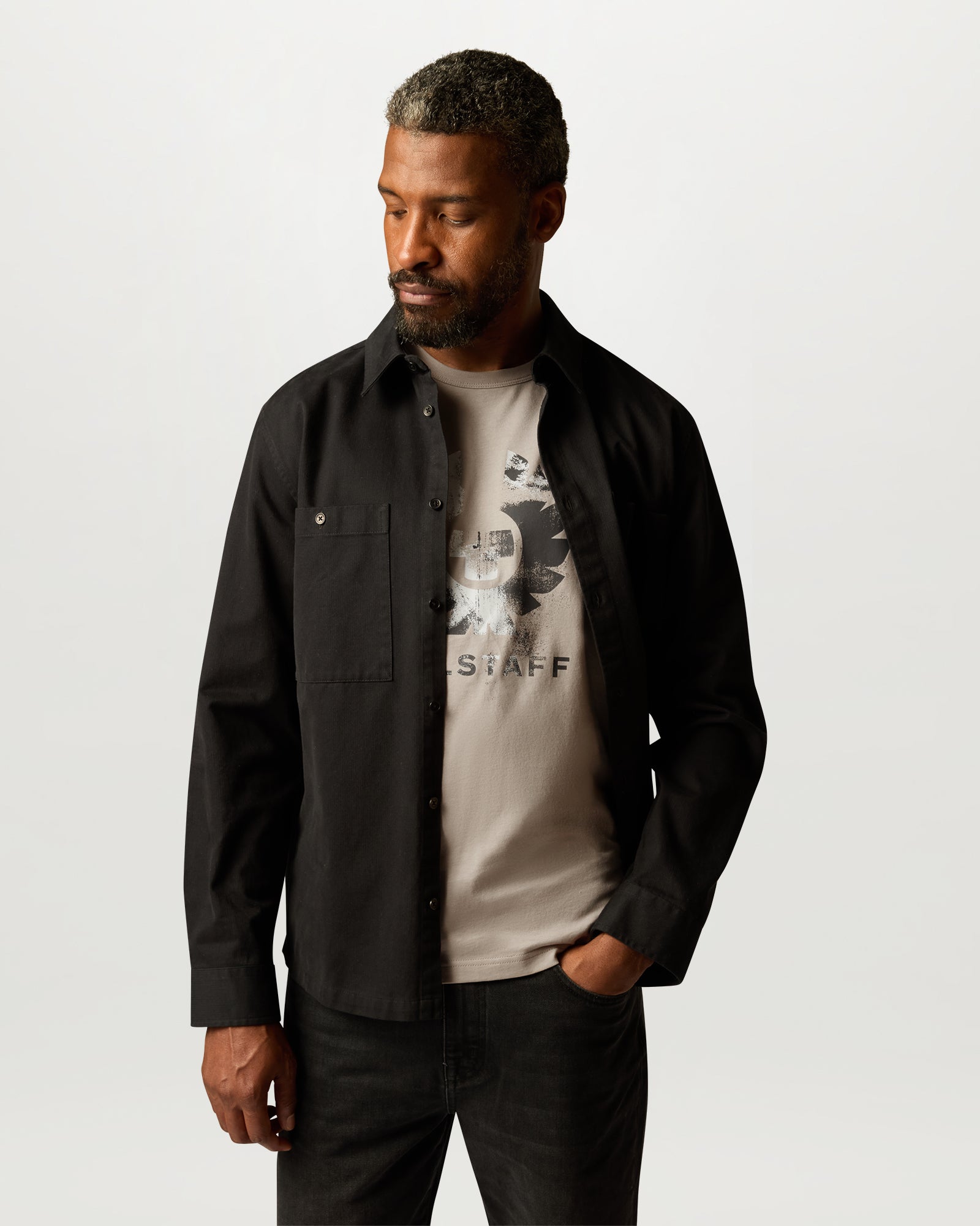 BLUR T-SHIRT COTTON - Concrete