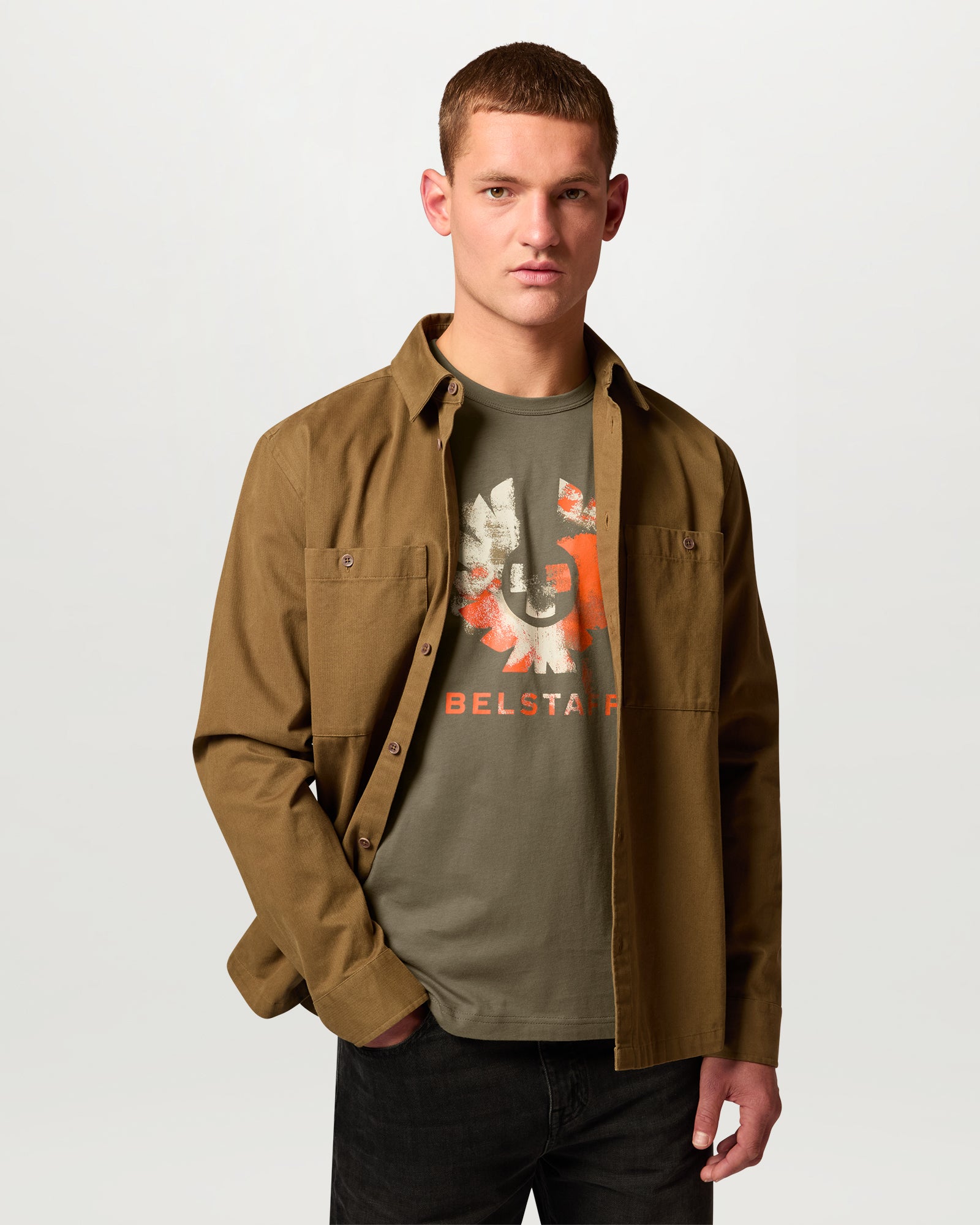 BLUR T-SHIRT COTTON - Khaki Green
