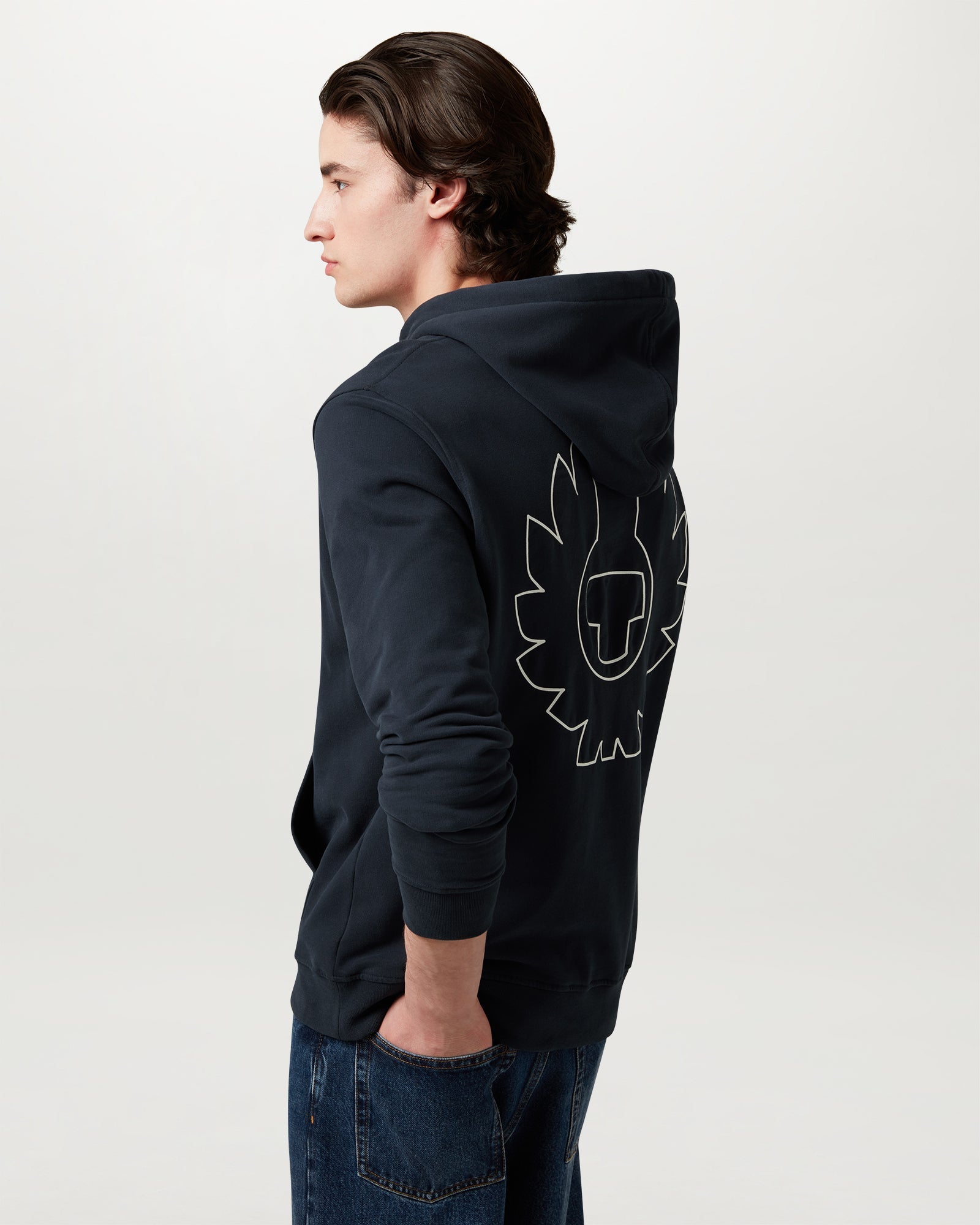 BORDER HOODIE - Dark Ink