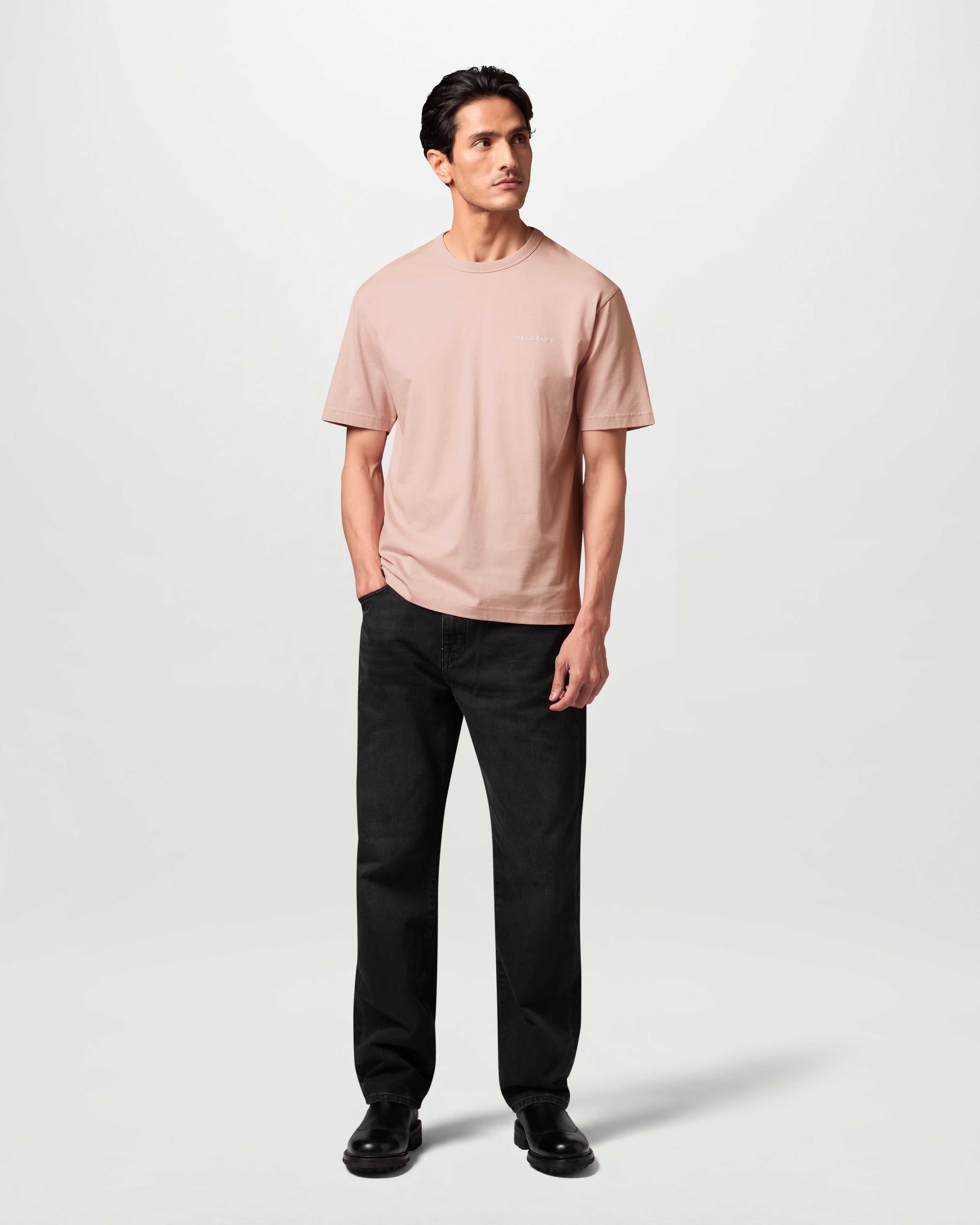 BORDER T-SHIRT - Dusk Pink