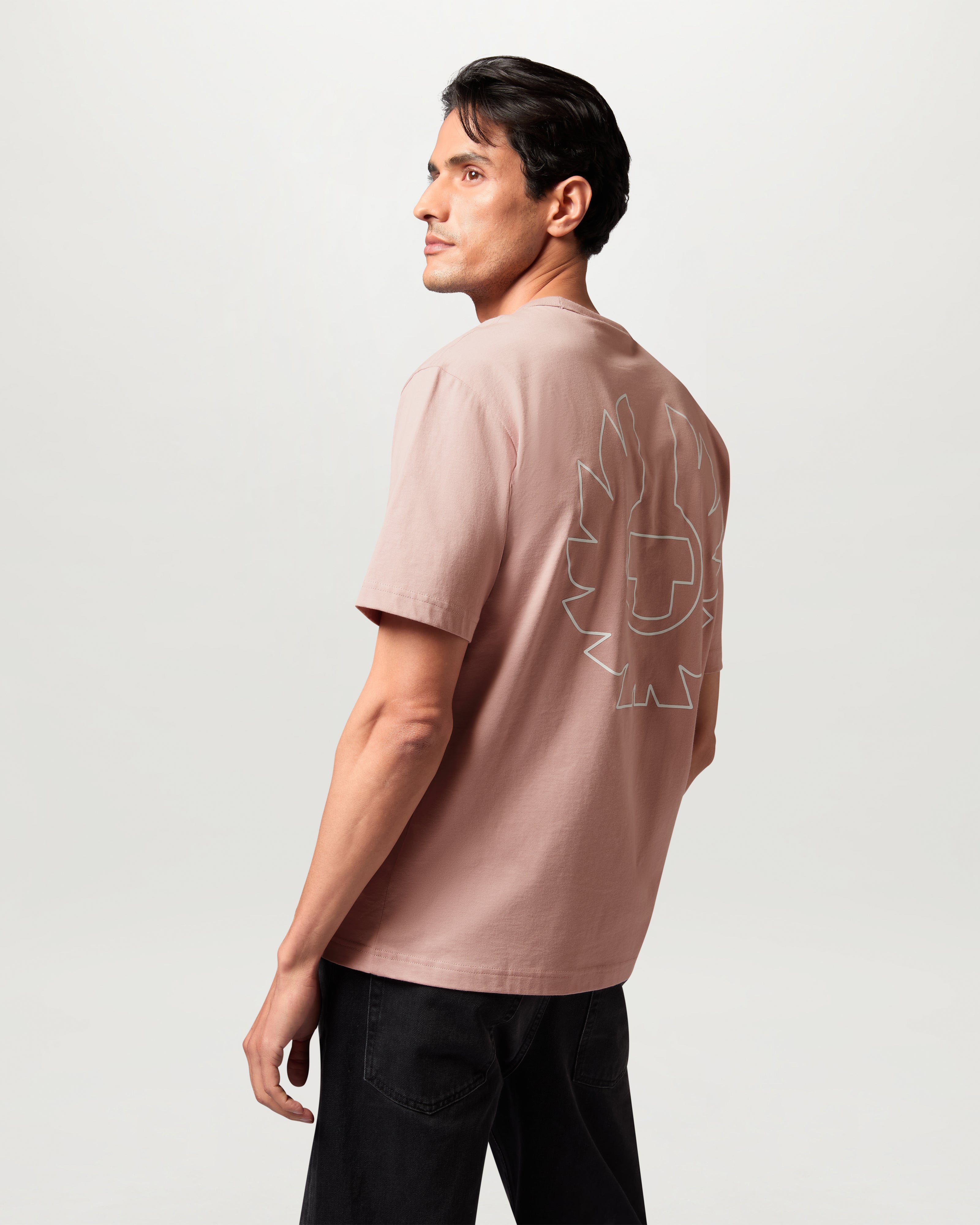 BORDER T-SHIRT - Dusk Pink