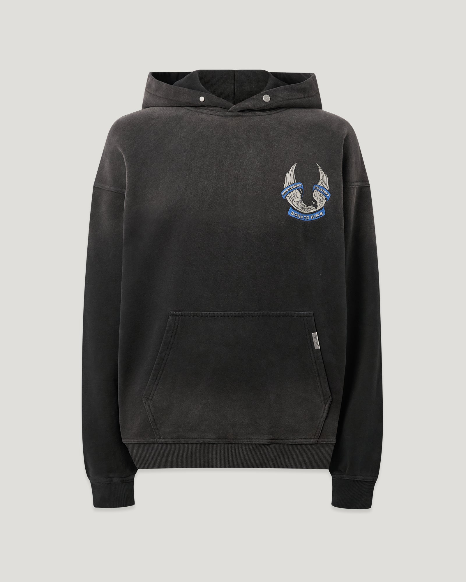 BELSTAFF X REPRESENT BORN TO BIKE HOODIE - Aged Black