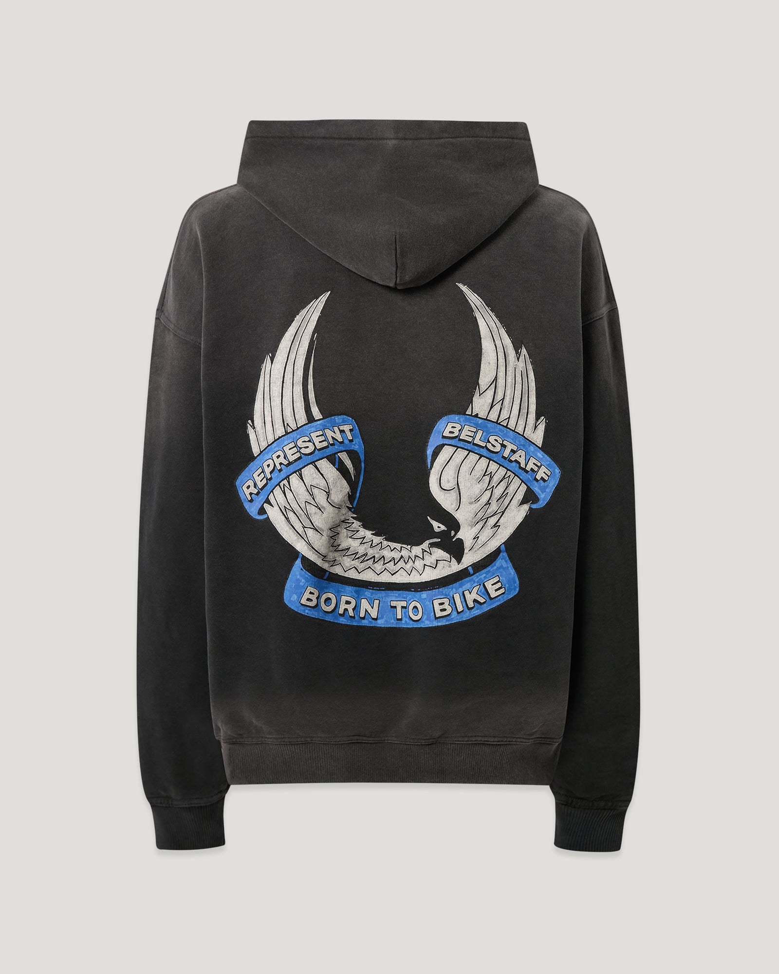 BELSTAFF X REPRESENT BORN TO BIKE HOODIE - Aged Black