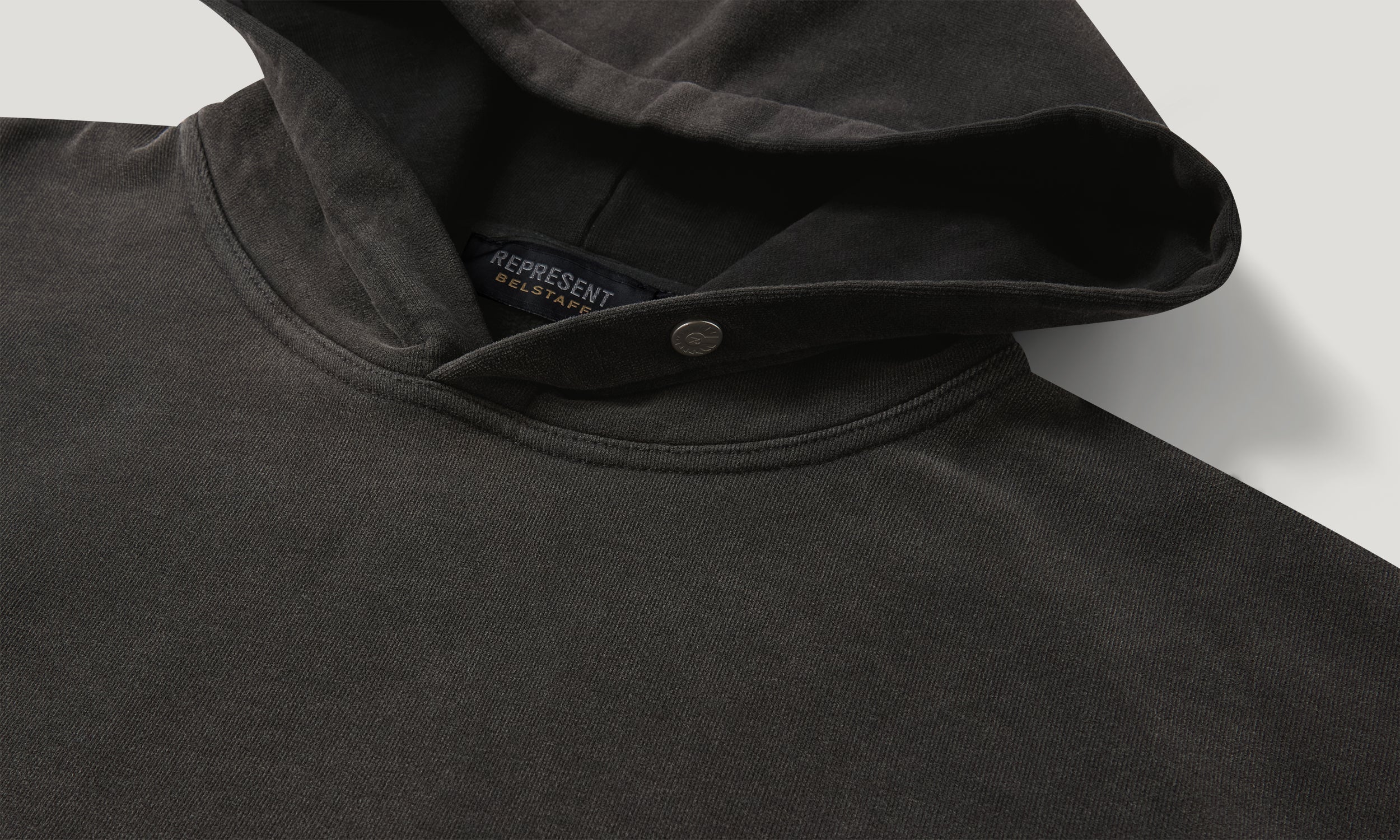 BELSTAFF X REPRESENT BORN TO BIKE HOODIE - Aged Black