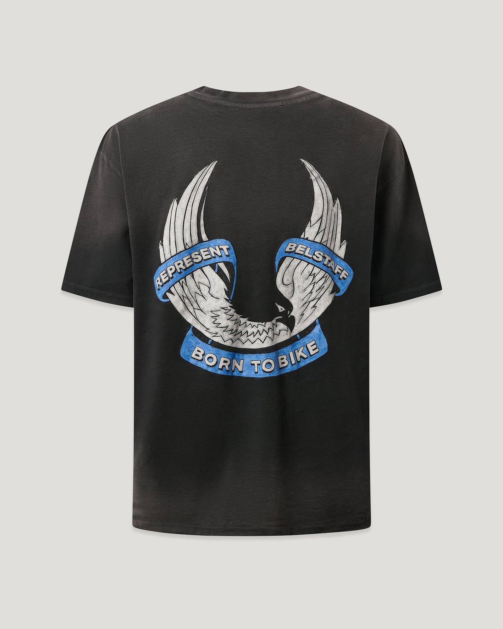 BELSTAFF X REPRESENT BORN TO BIKE T-SHIRT - Aged Black