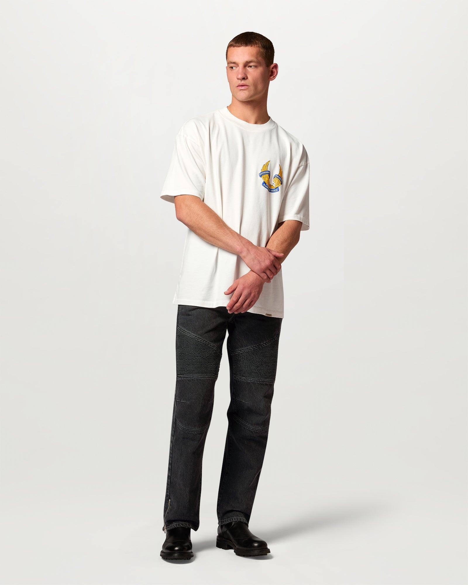 BELSTAFF X REPRESENT BORN TO BIKE T-SHIRT