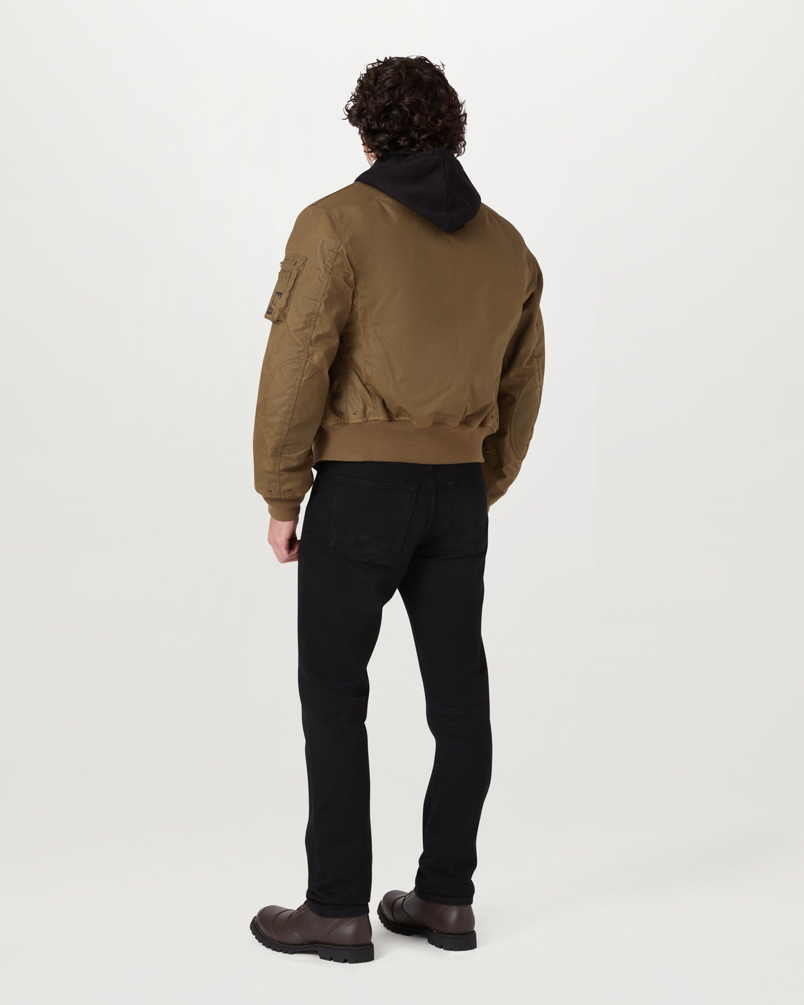 VESTE BOMBER MOTO BRECON - Vert olive