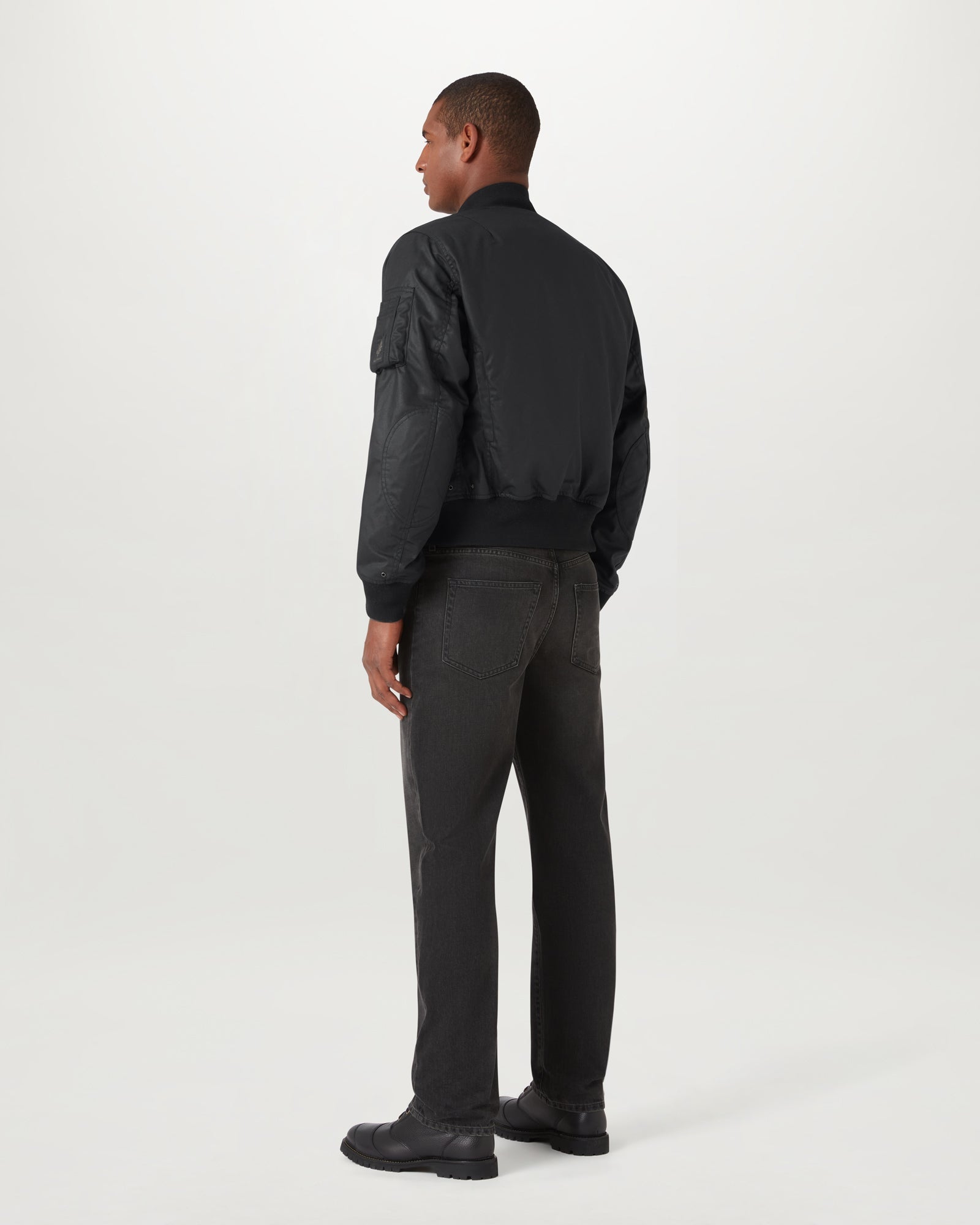 BRECON MOTORCYCLE BOMBER JACKET - Black