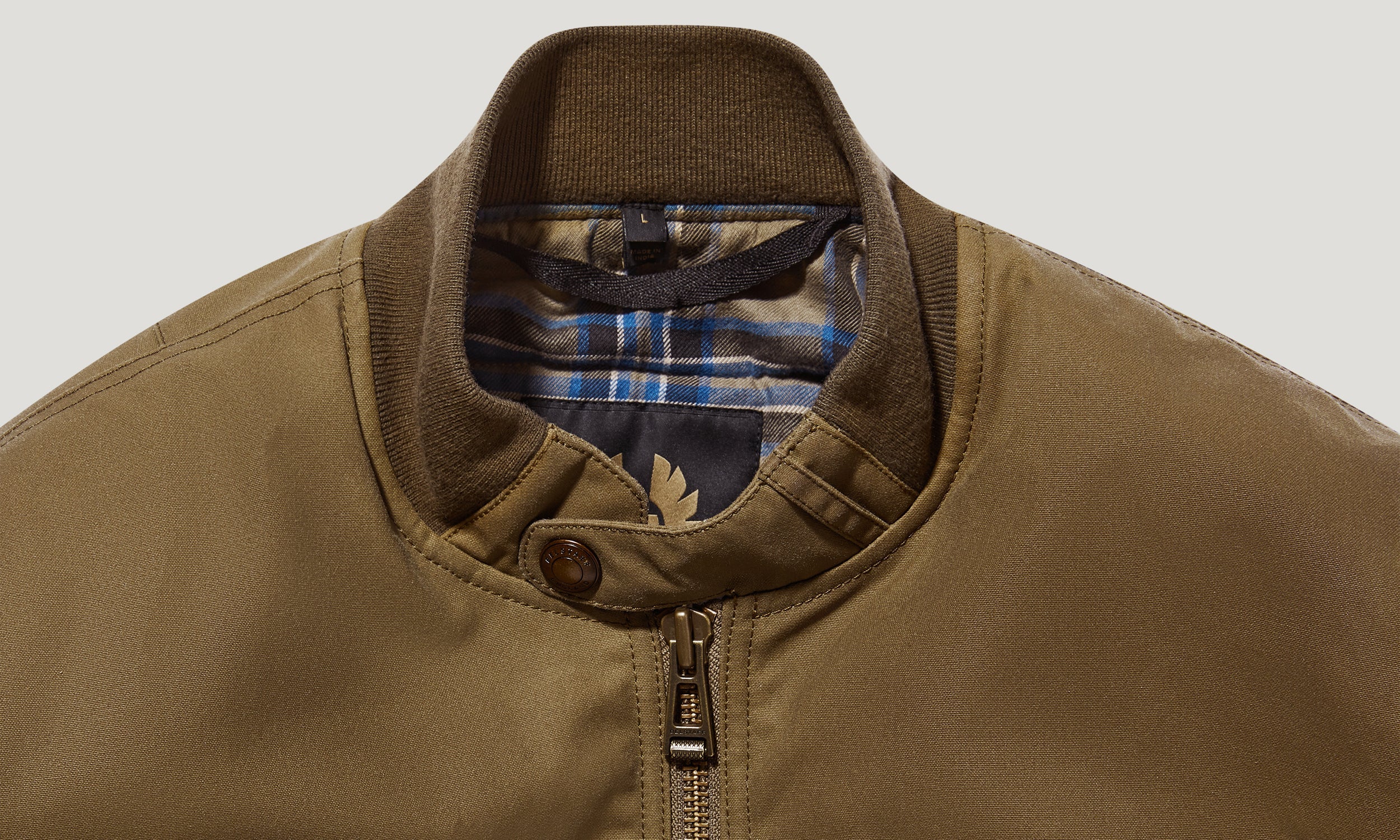 VESTE BOMBER MOTO BRECON - Vert olive