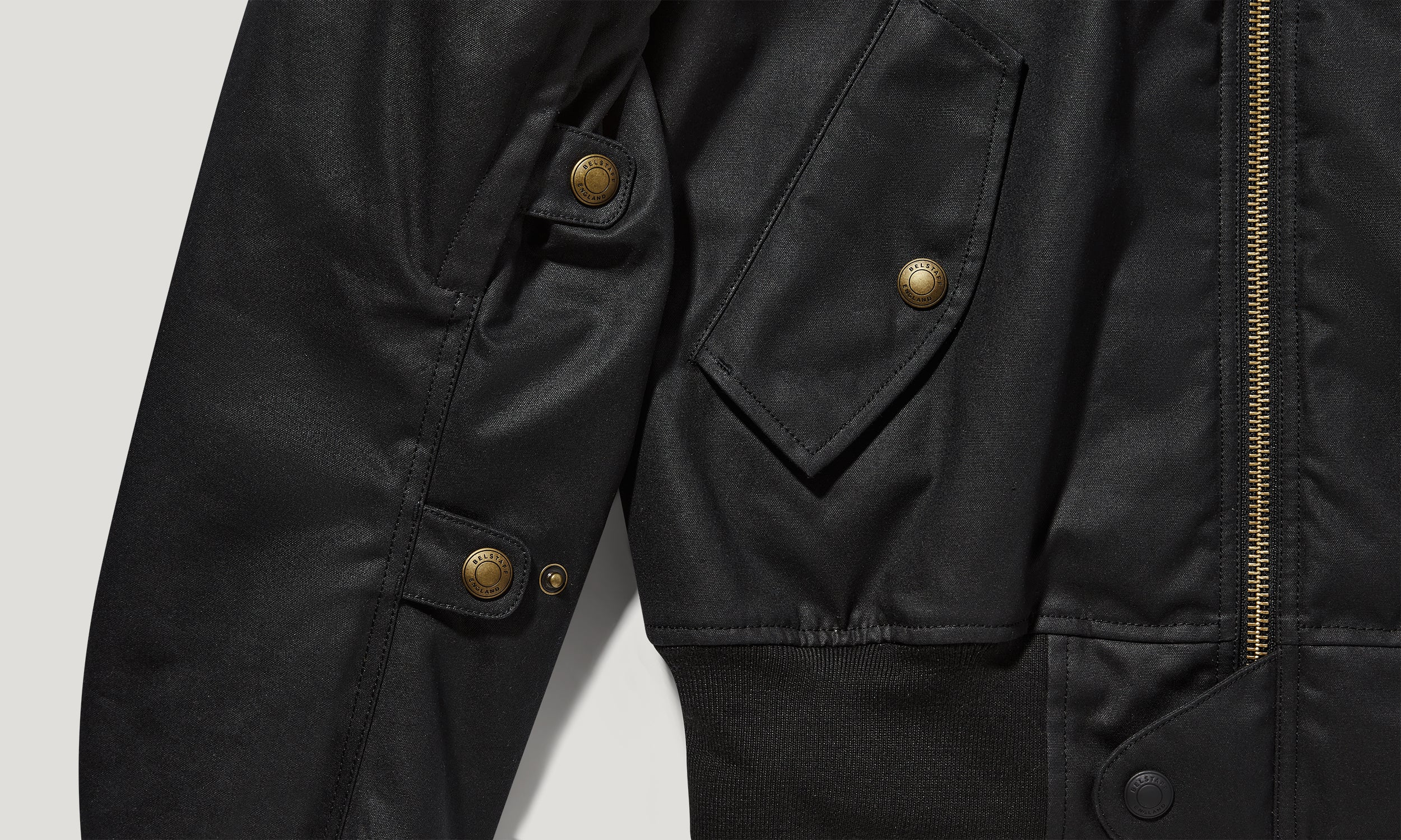BRECON MOTORCYCLE BOMBER JACKET - Black