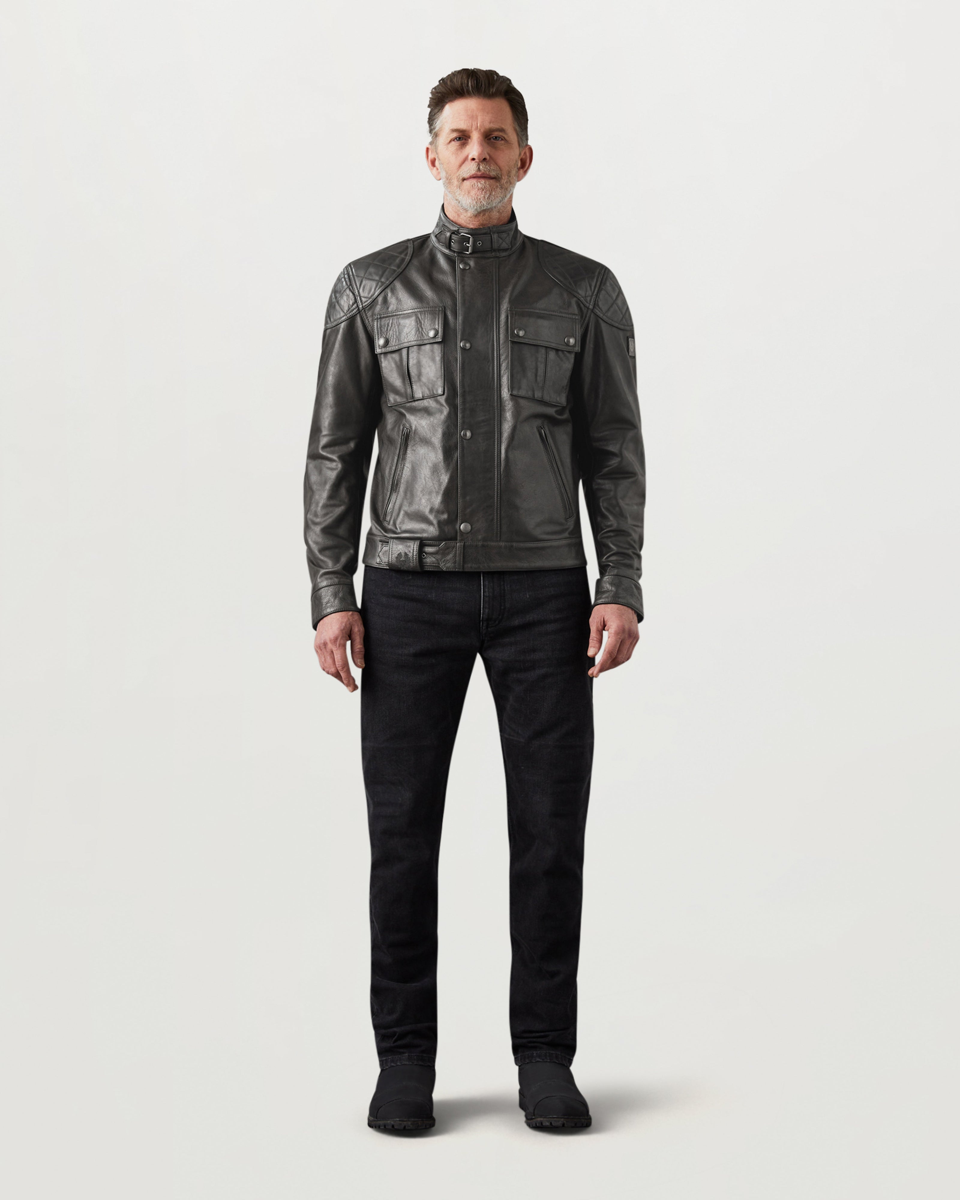 BROOKLANDS MOTORRADJACKE - Antik-Schwarz