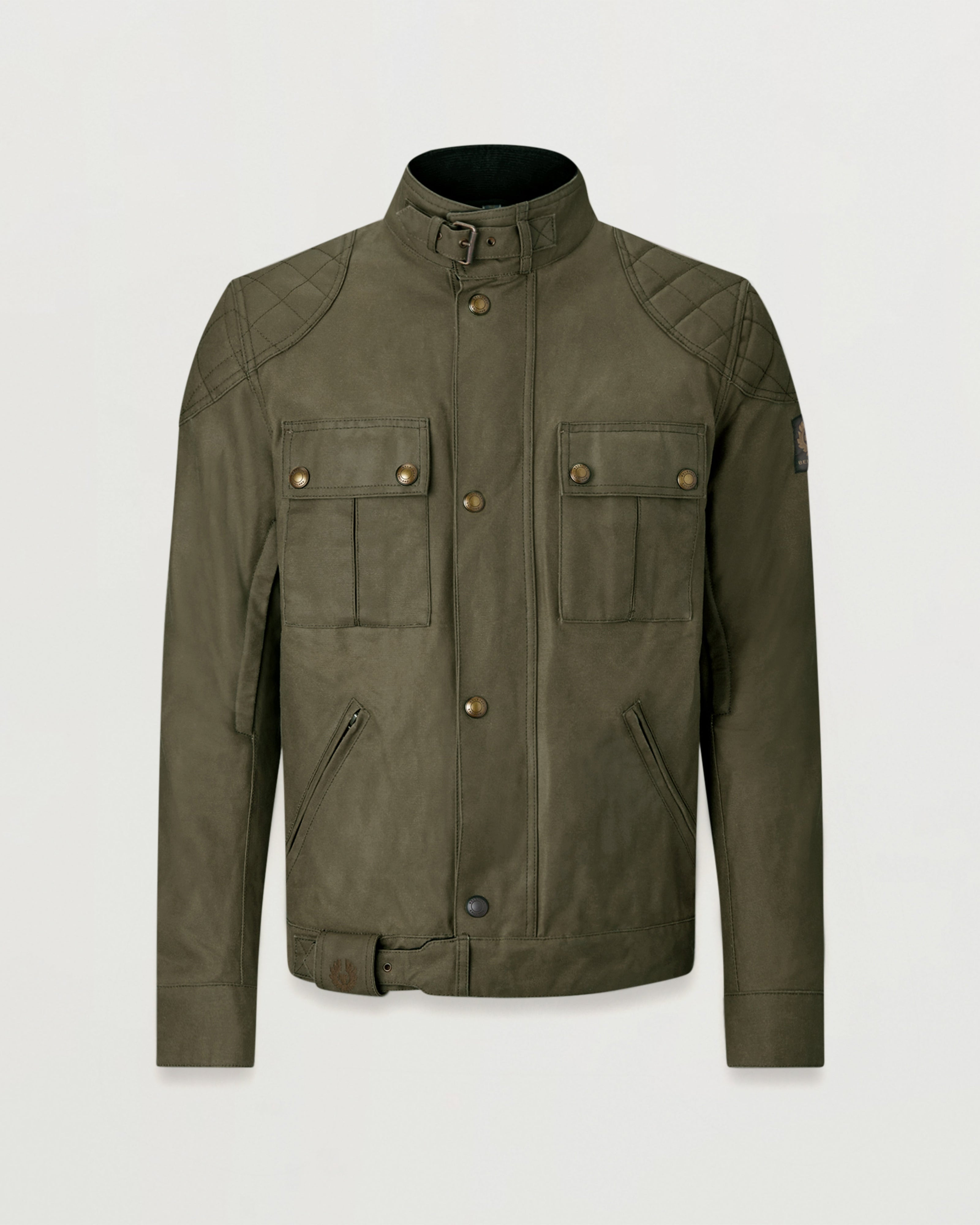BROOKLANDS MOTORCYCLE JACKET - Olive Green