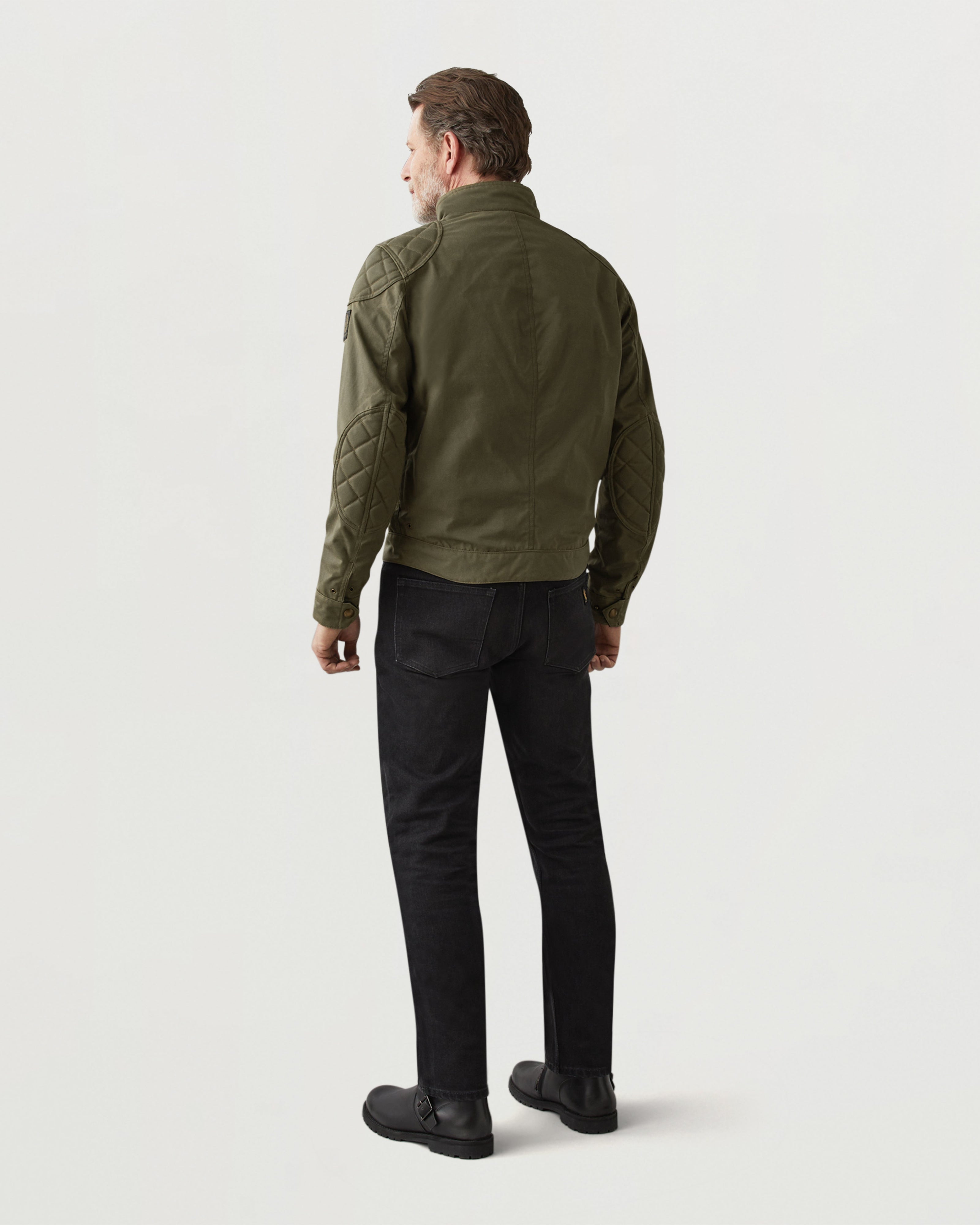 BROOKLANDS MOTORCYCLE JACKET - Olive Green