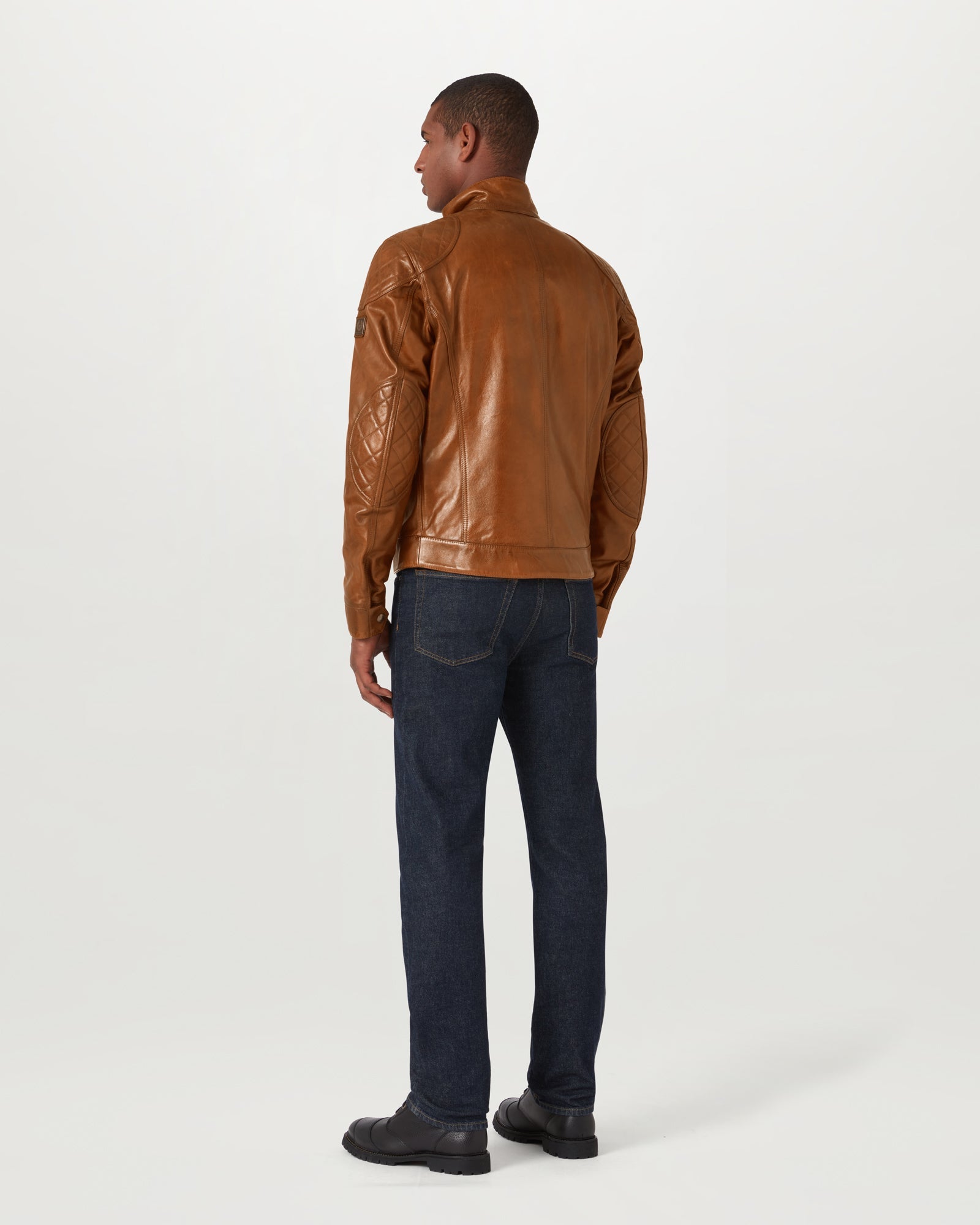 CHAQUETA MOTERA BROOKLANDS - Marrón cuero cobrizo