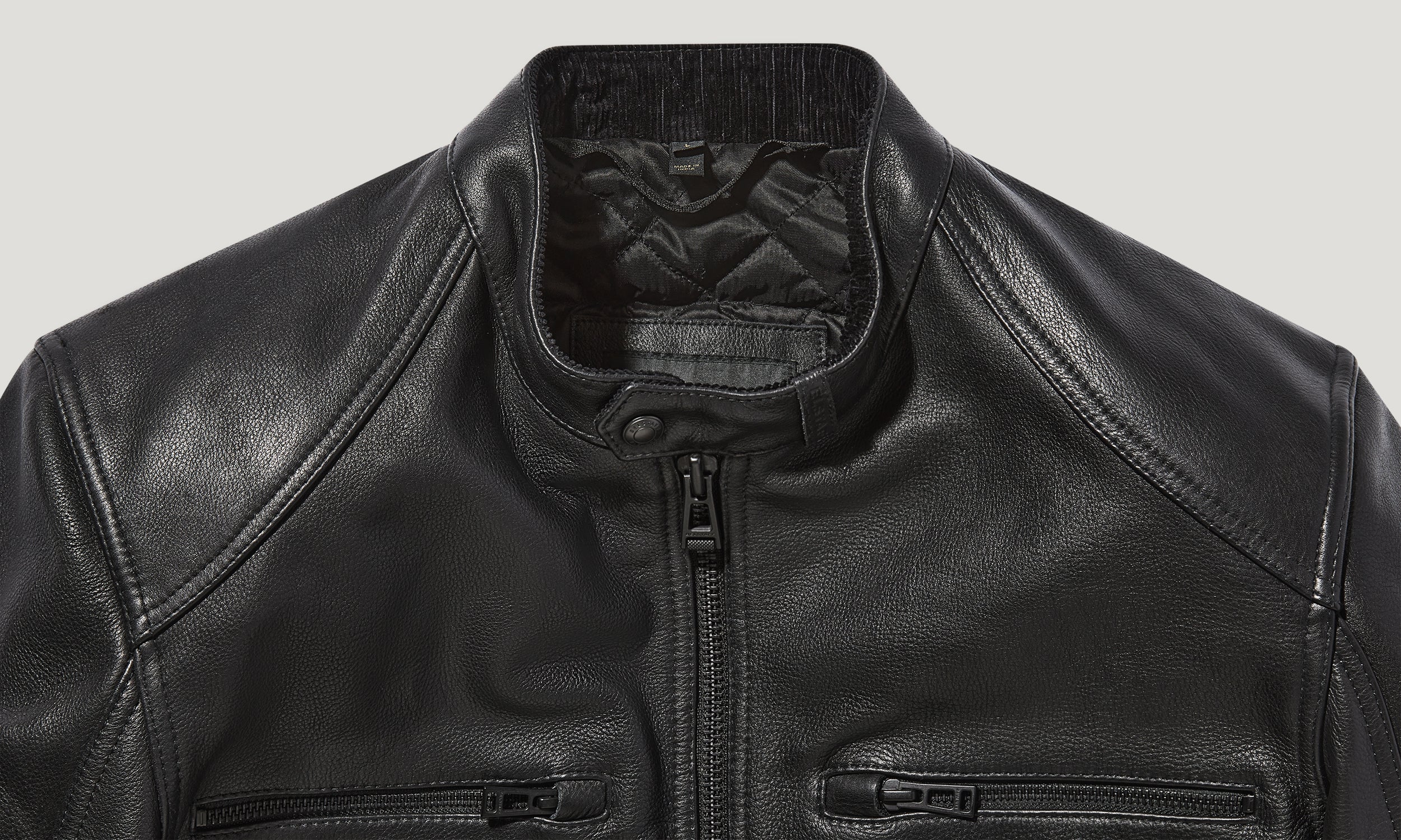 VESTE MOTO BROUGHTON - Noir