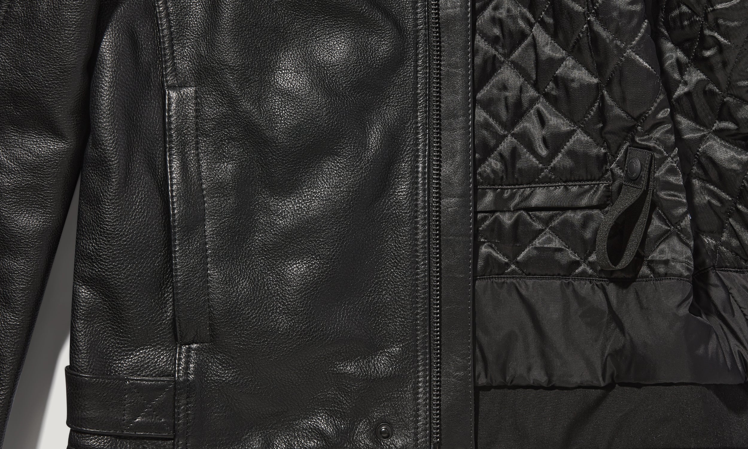 VESTE MOTO BROUGHTON - Noir