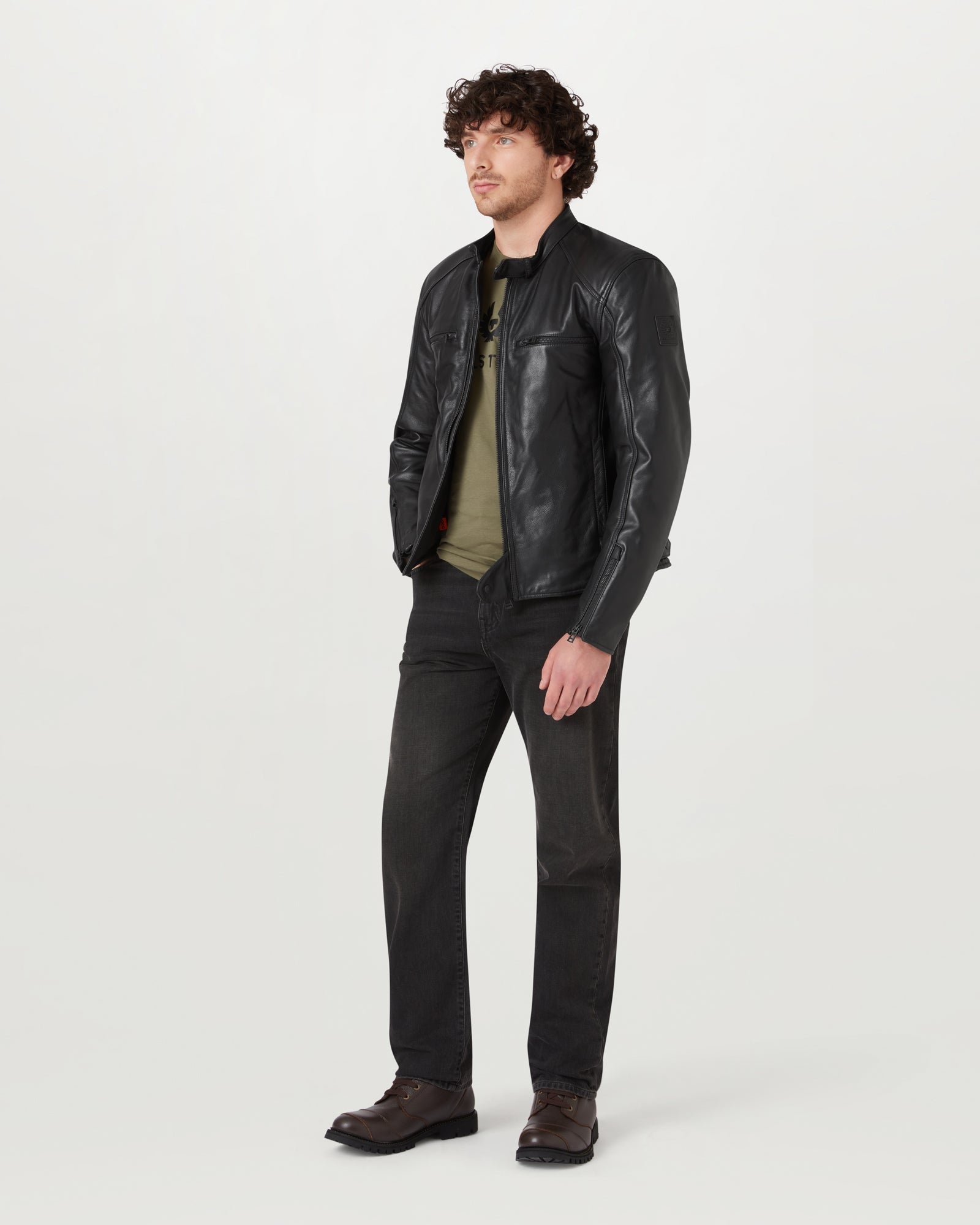 VESTE MOTO BROUGHTON - Noir
