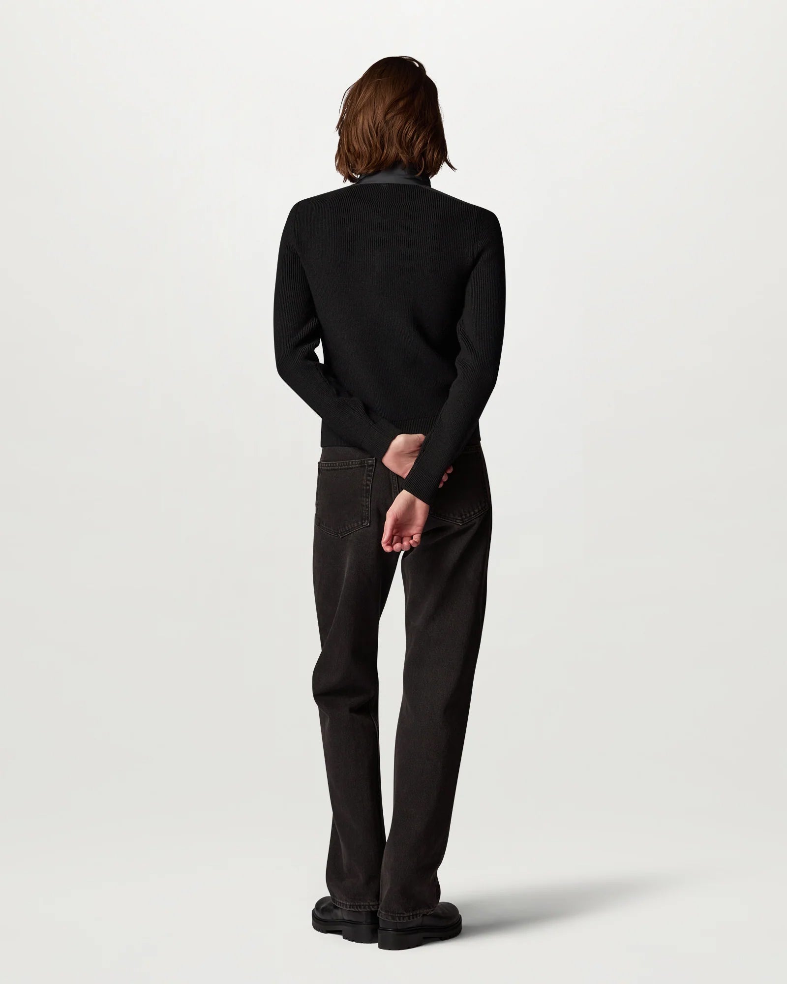 CAMERON ZIP CARDIGAN - Black