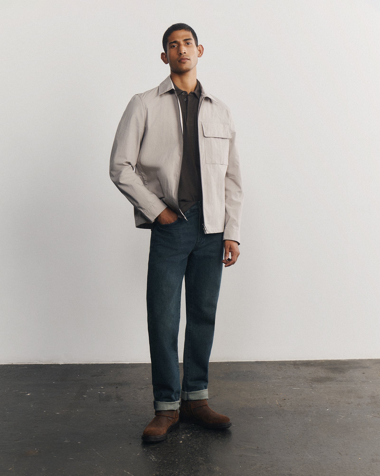 CARGO OVERSHIRT - Concrete