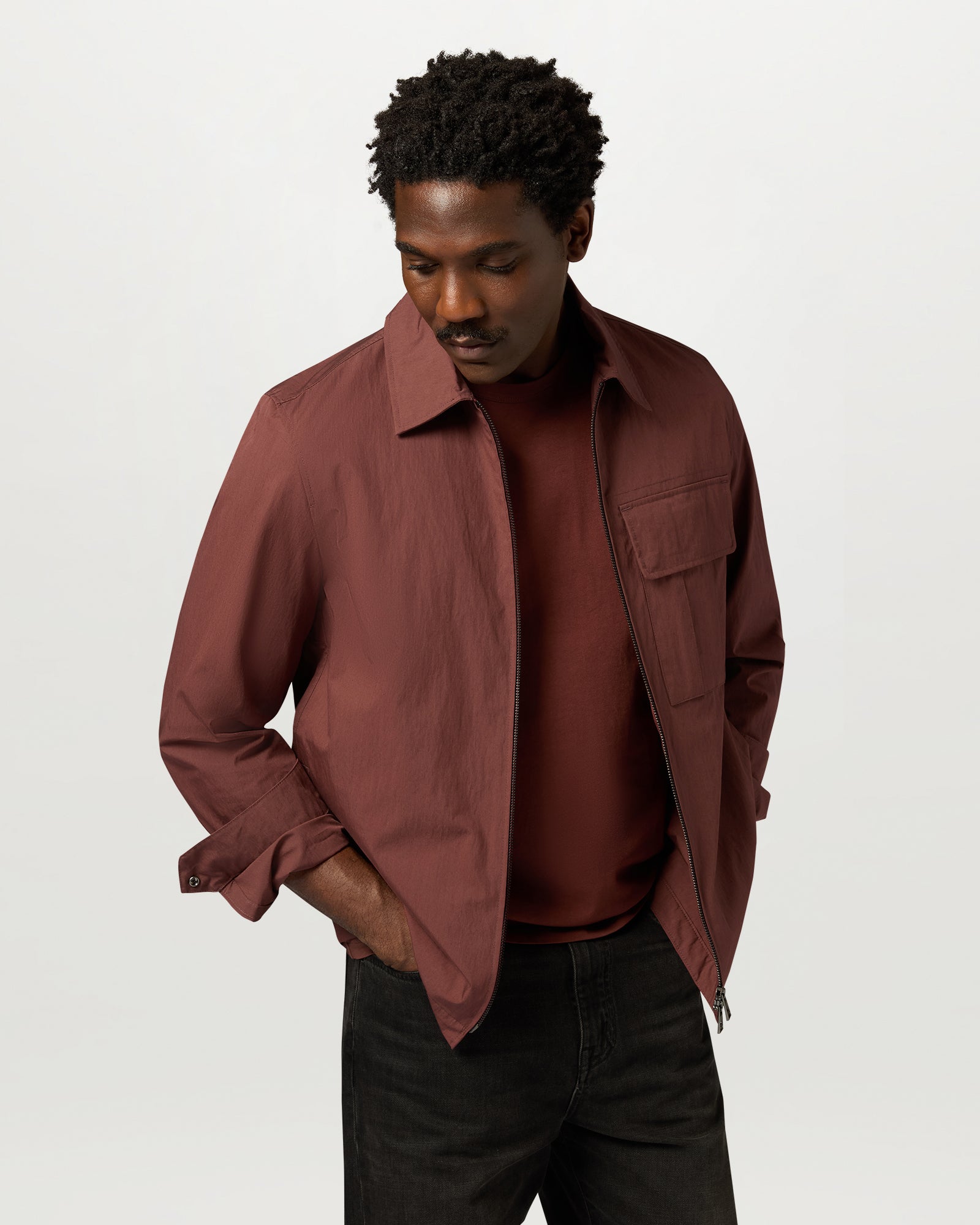 CARGO OVERSHIRT - Oxblood