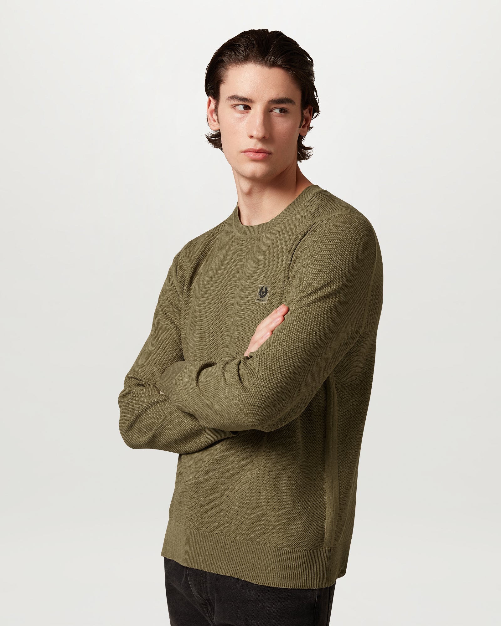 MAGLIONE COAST CON LAVORAZIONE A MAGLIA - Verde militare