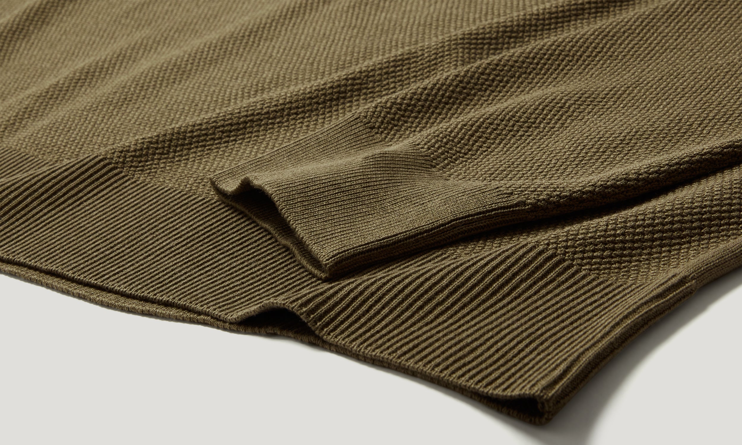 MAGLIONE COAST CON LAVORAZIONE A MAGLIA - Verde militare